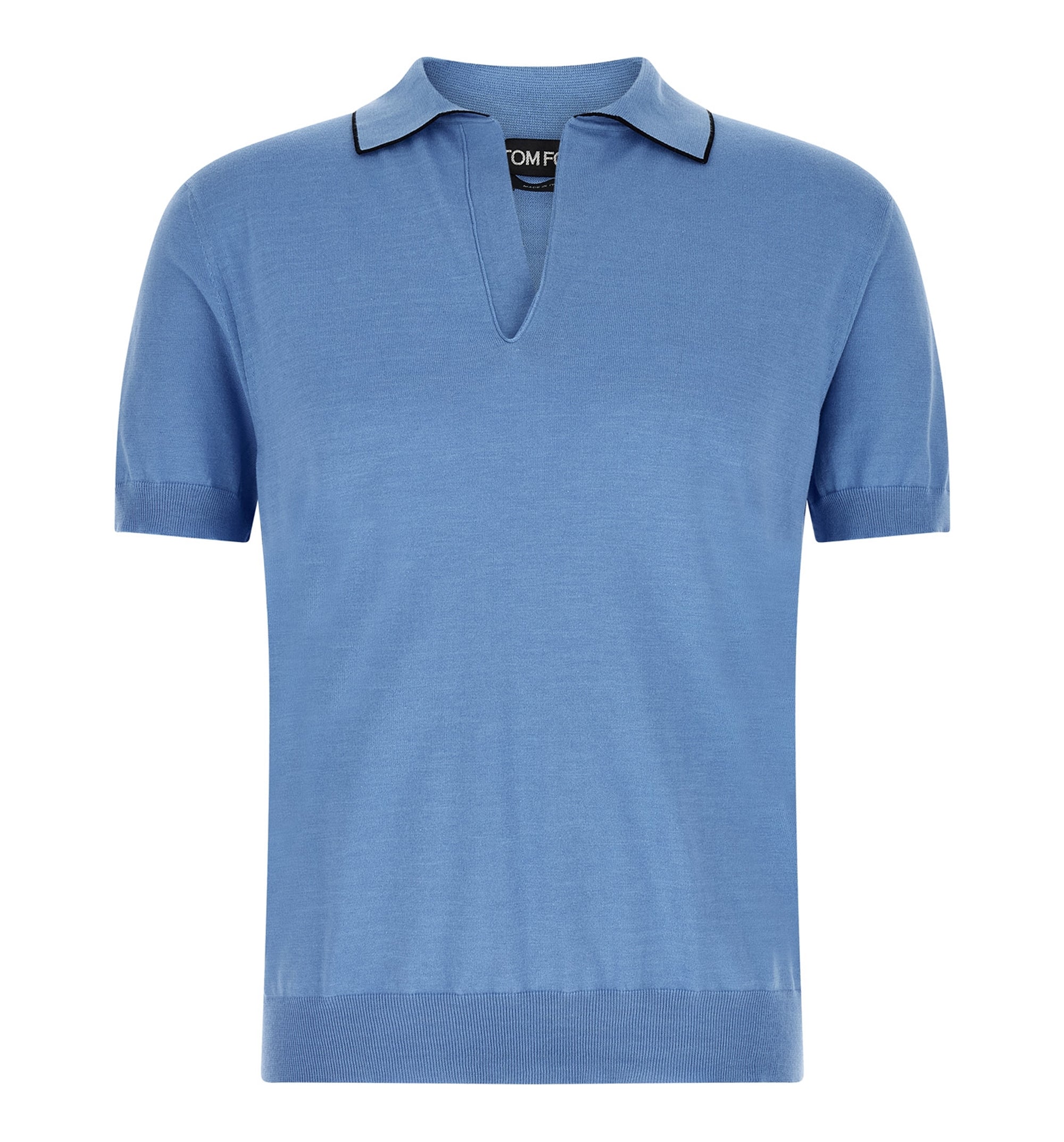 Cotton And Silk Polo Shirt