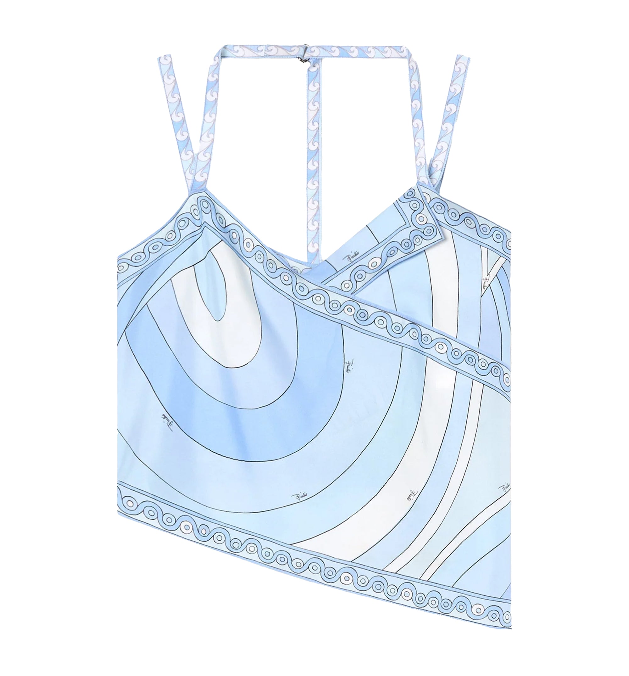 Iride Print Silk Scarf Top