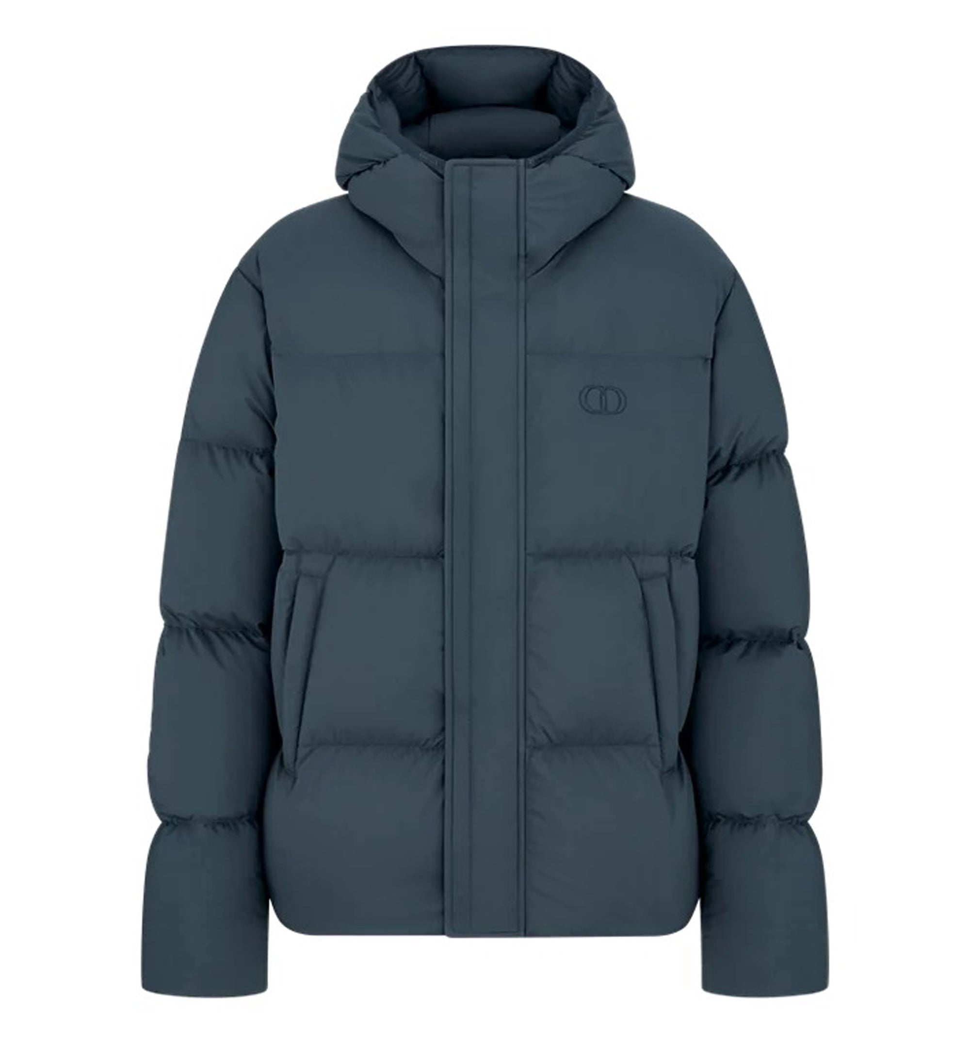 CD Icon Hooded Quilted Down Jacket