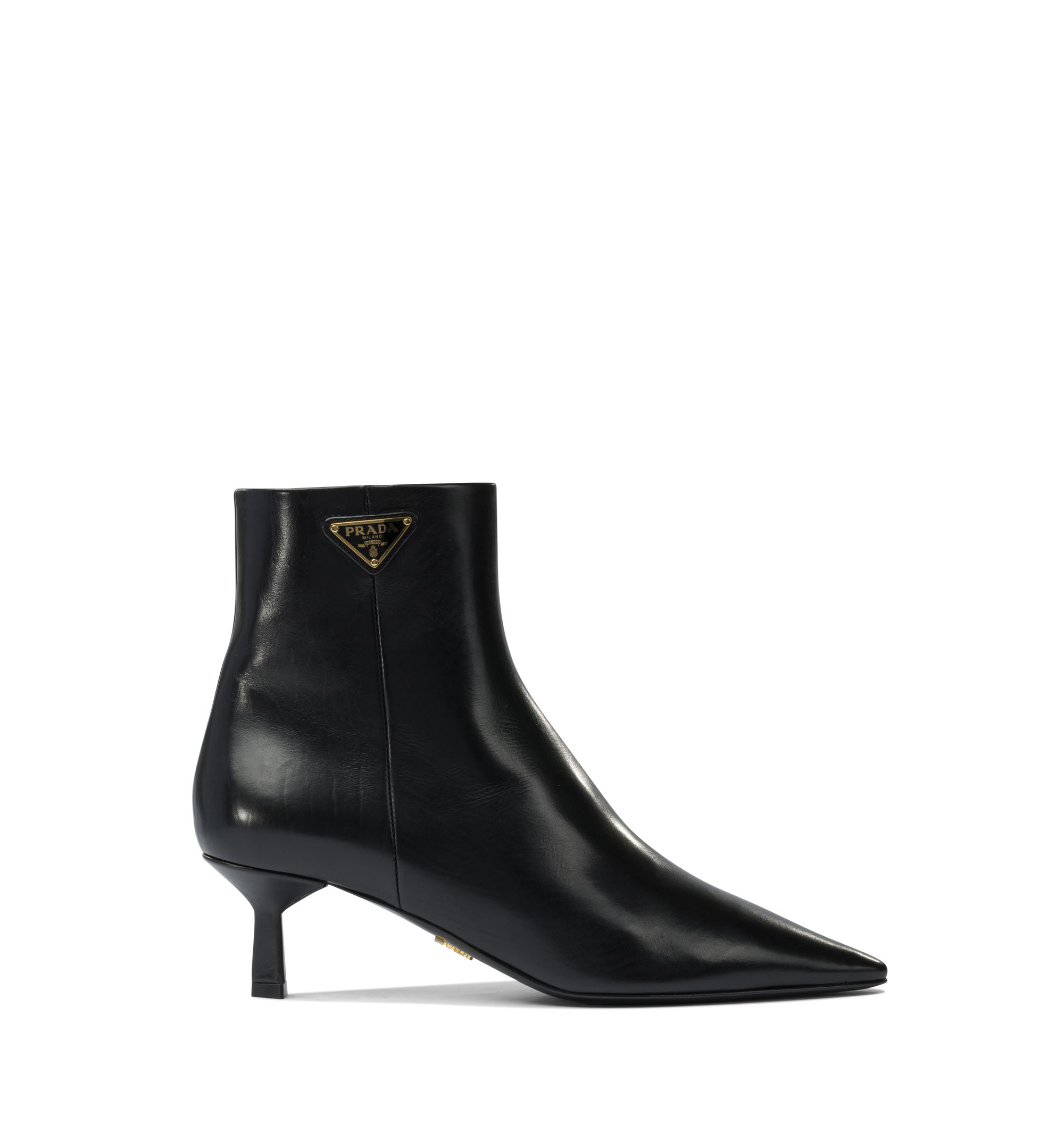 Logo Ankle Leather Boots