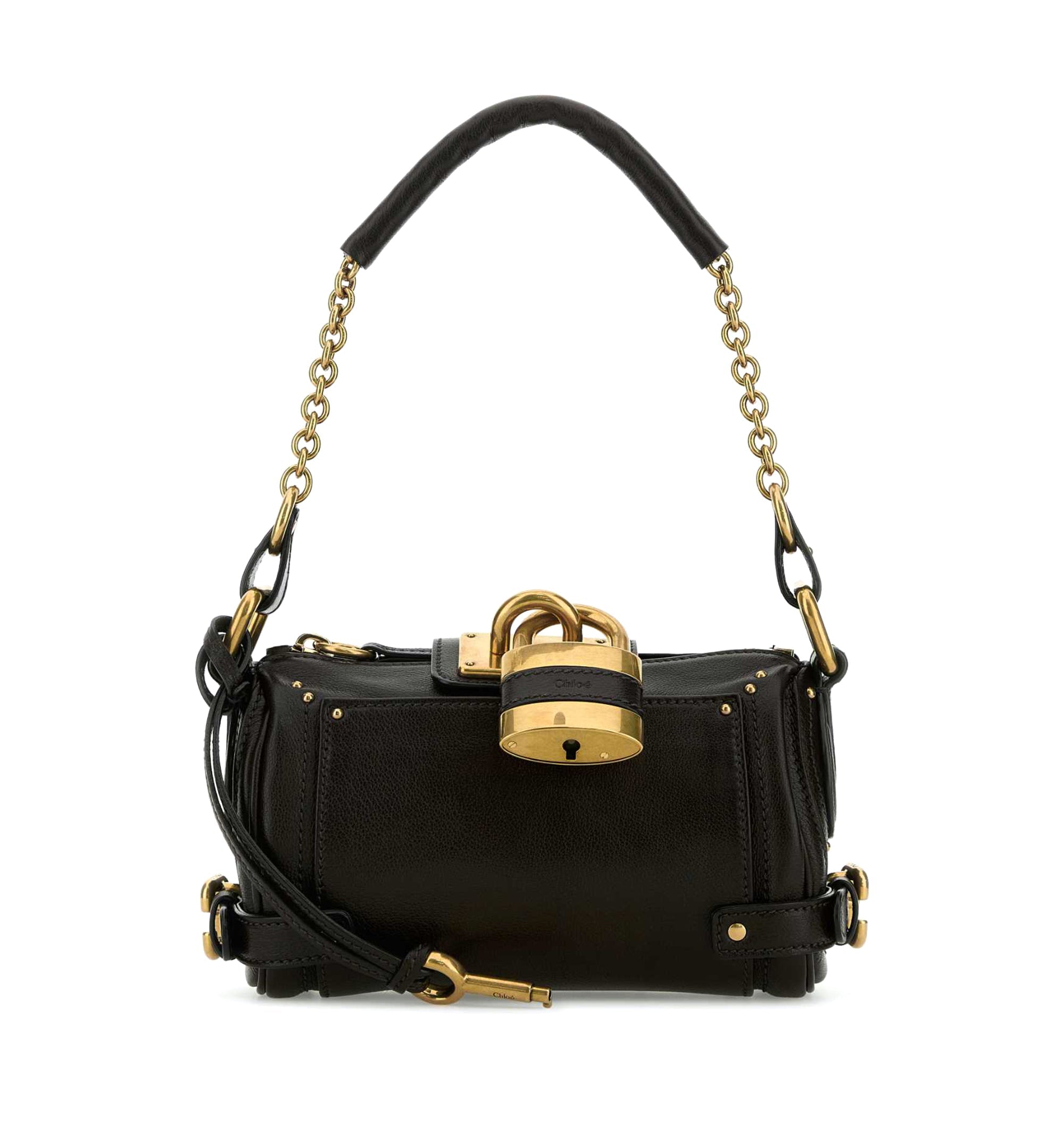 Small Paddington Chain Bag In Grained Leather