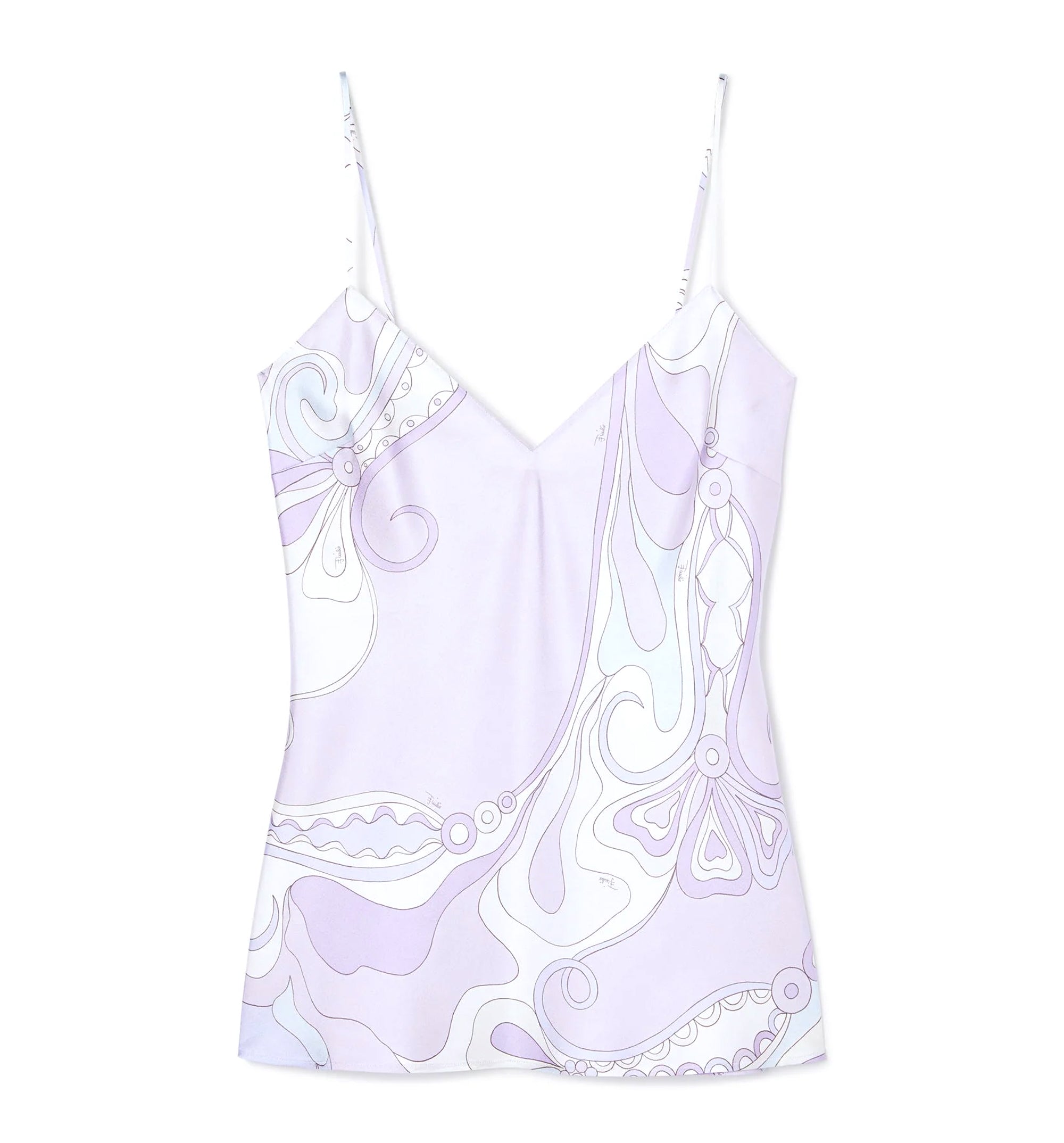 Orchidee Print Silk Top