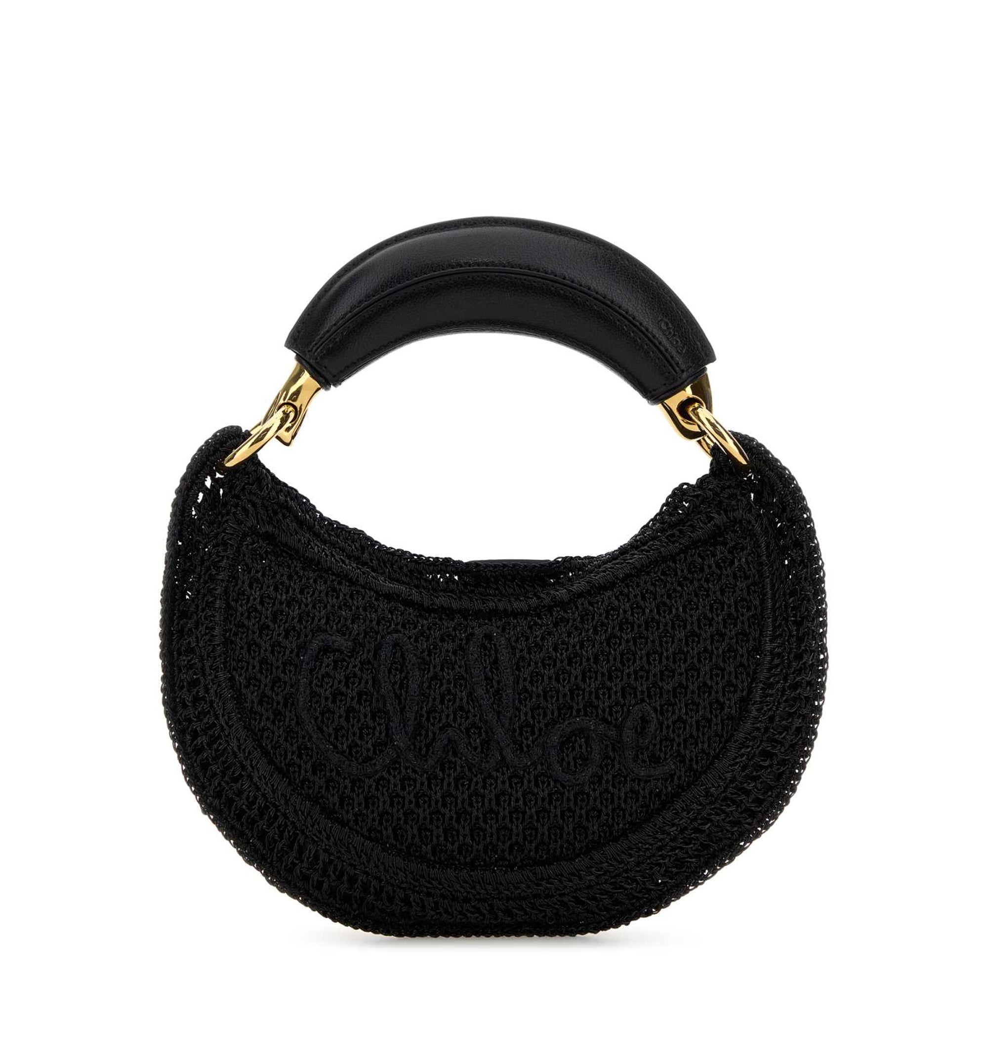 Mini Summer Banana Hobo Bag In Glitter Crochet