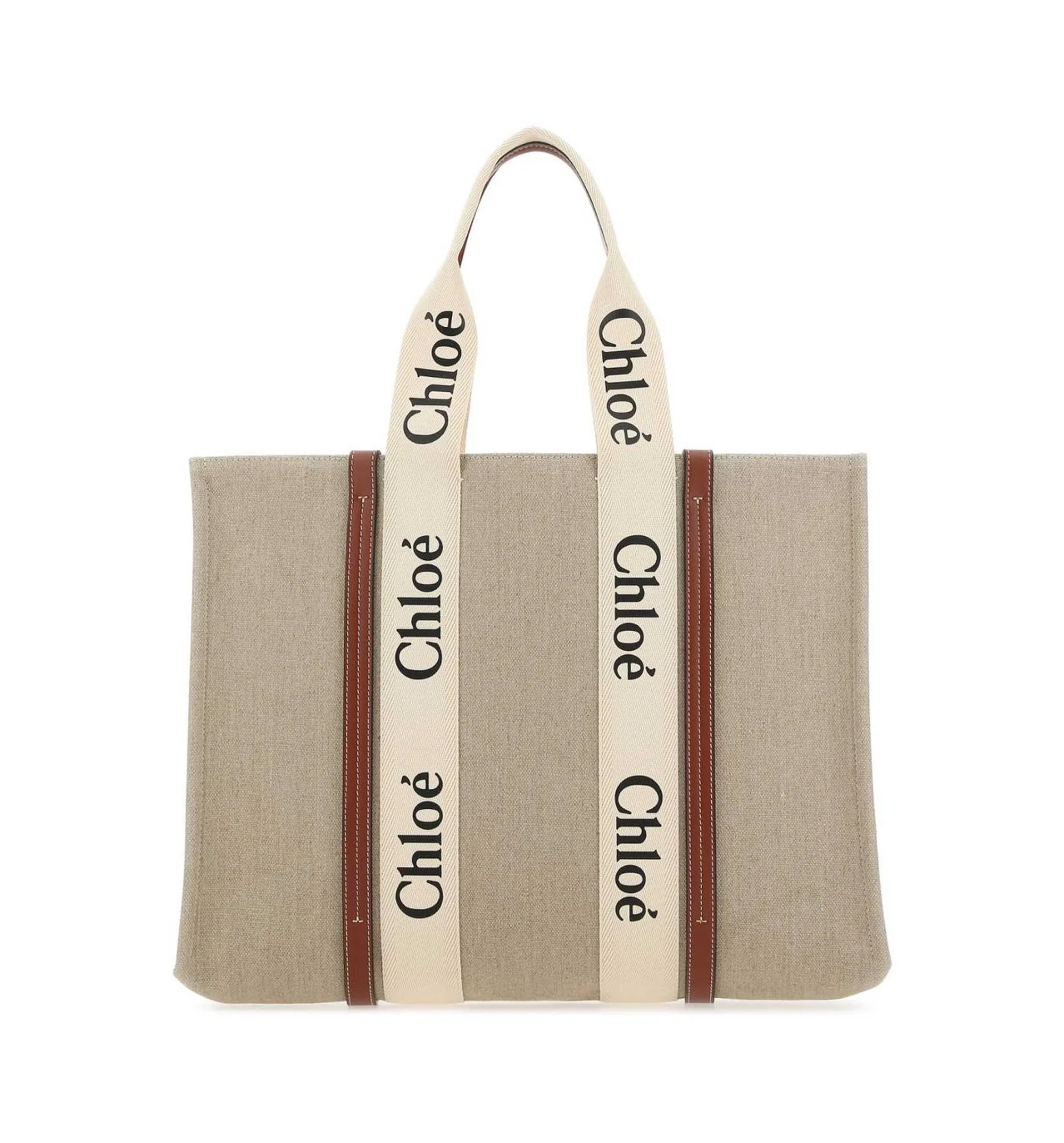 Large Woody Tote Bag in Linen