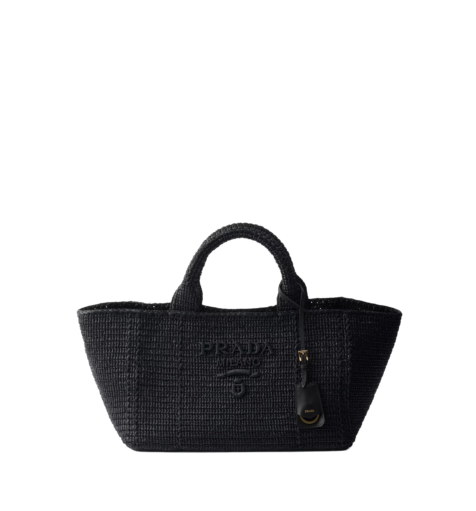 Large Crochet Tote Bag With Leather Details