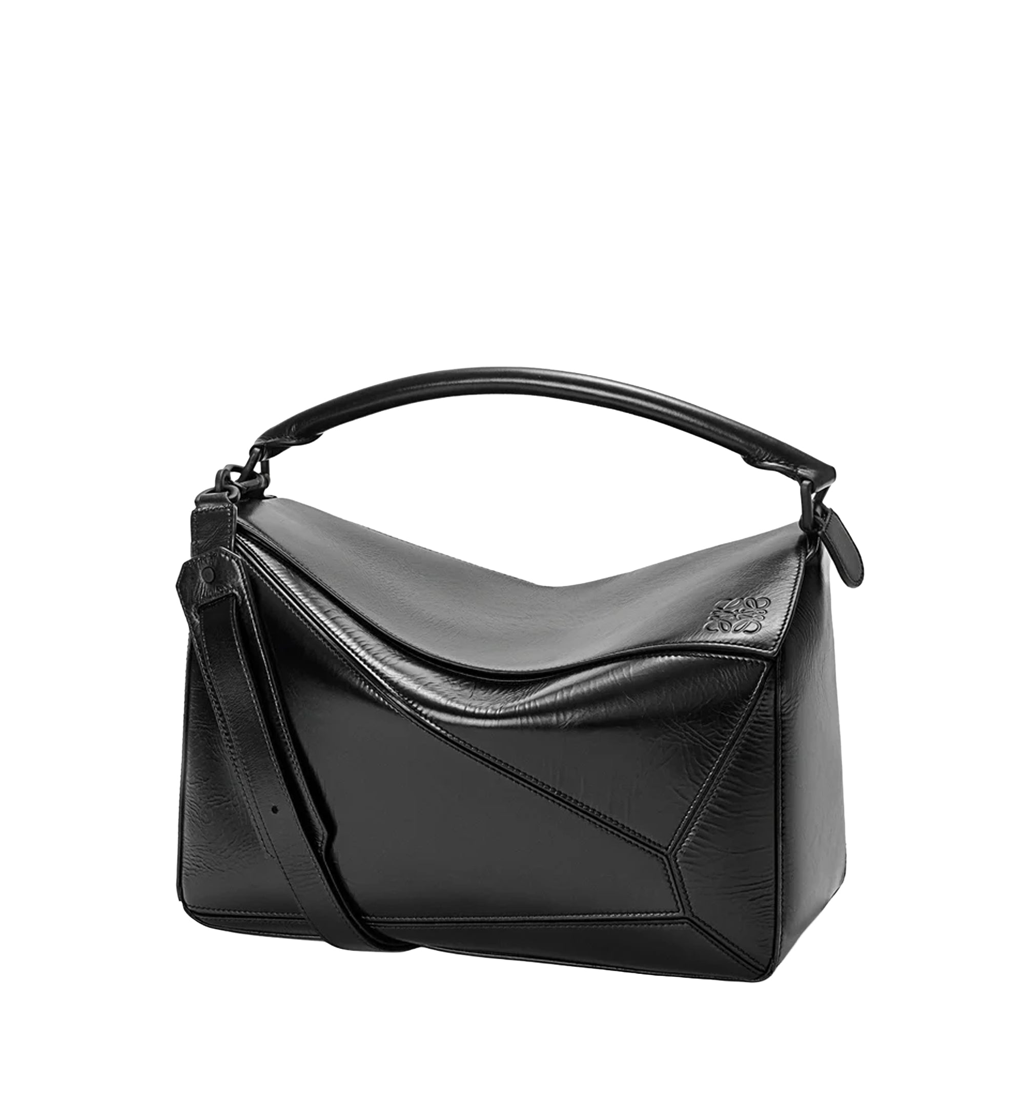 Large Puzzle Bag In Paper Calf