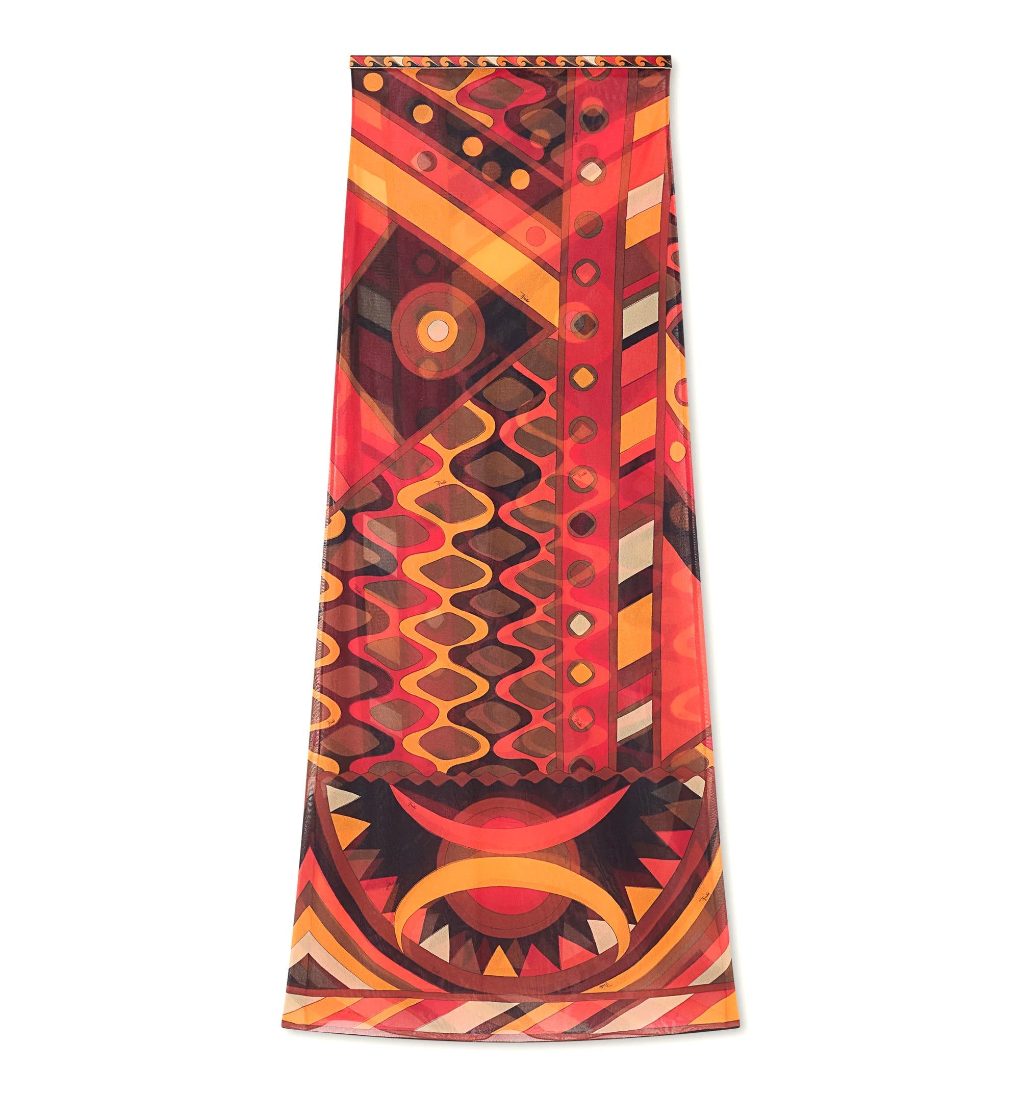 Vivara Print Long Tulle Skirt