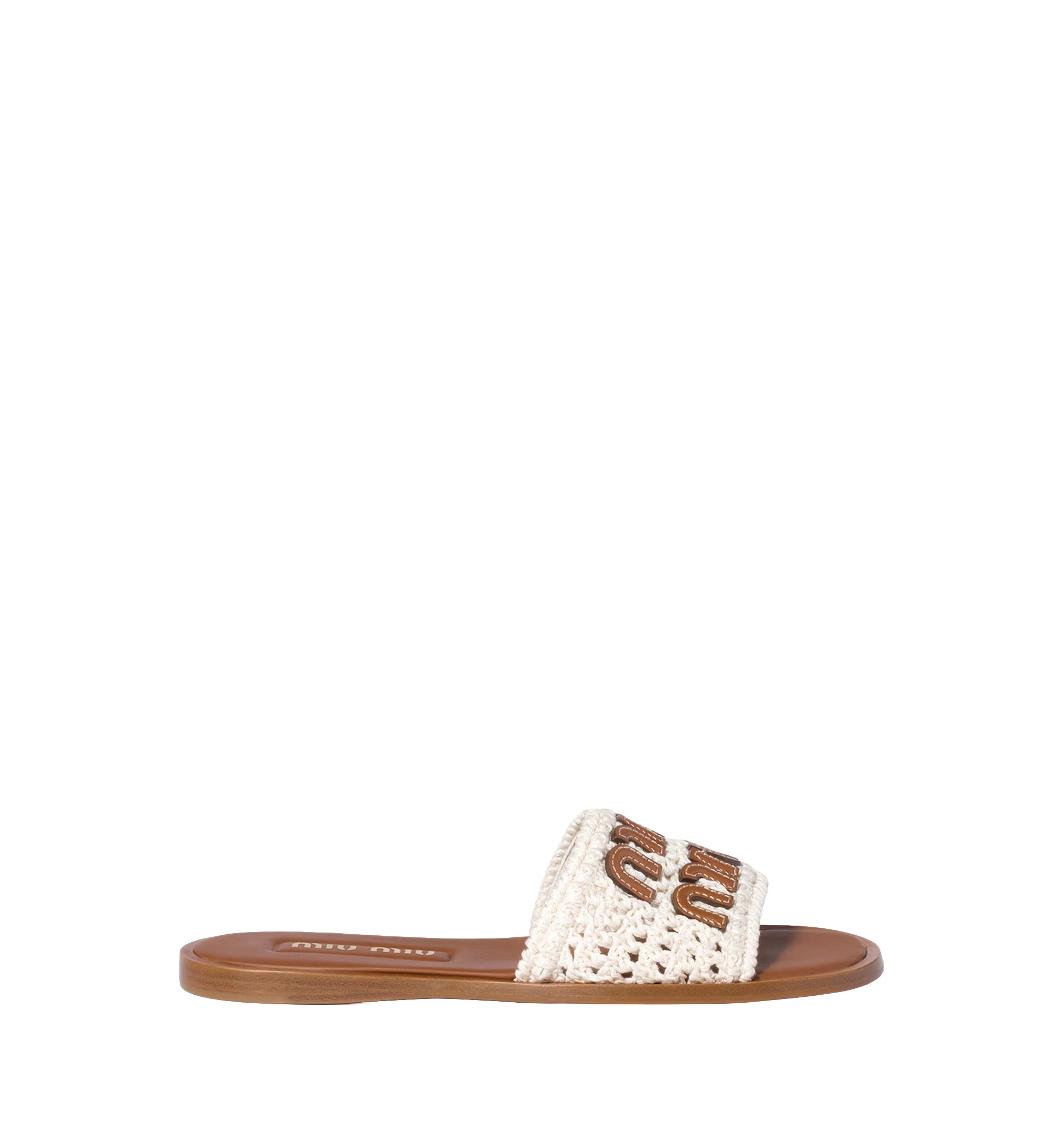 Crochet And Leather Slides