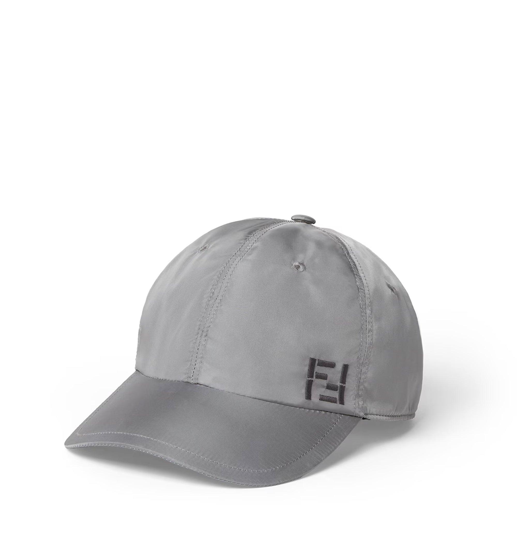 Grey Nylon Baseball Cap