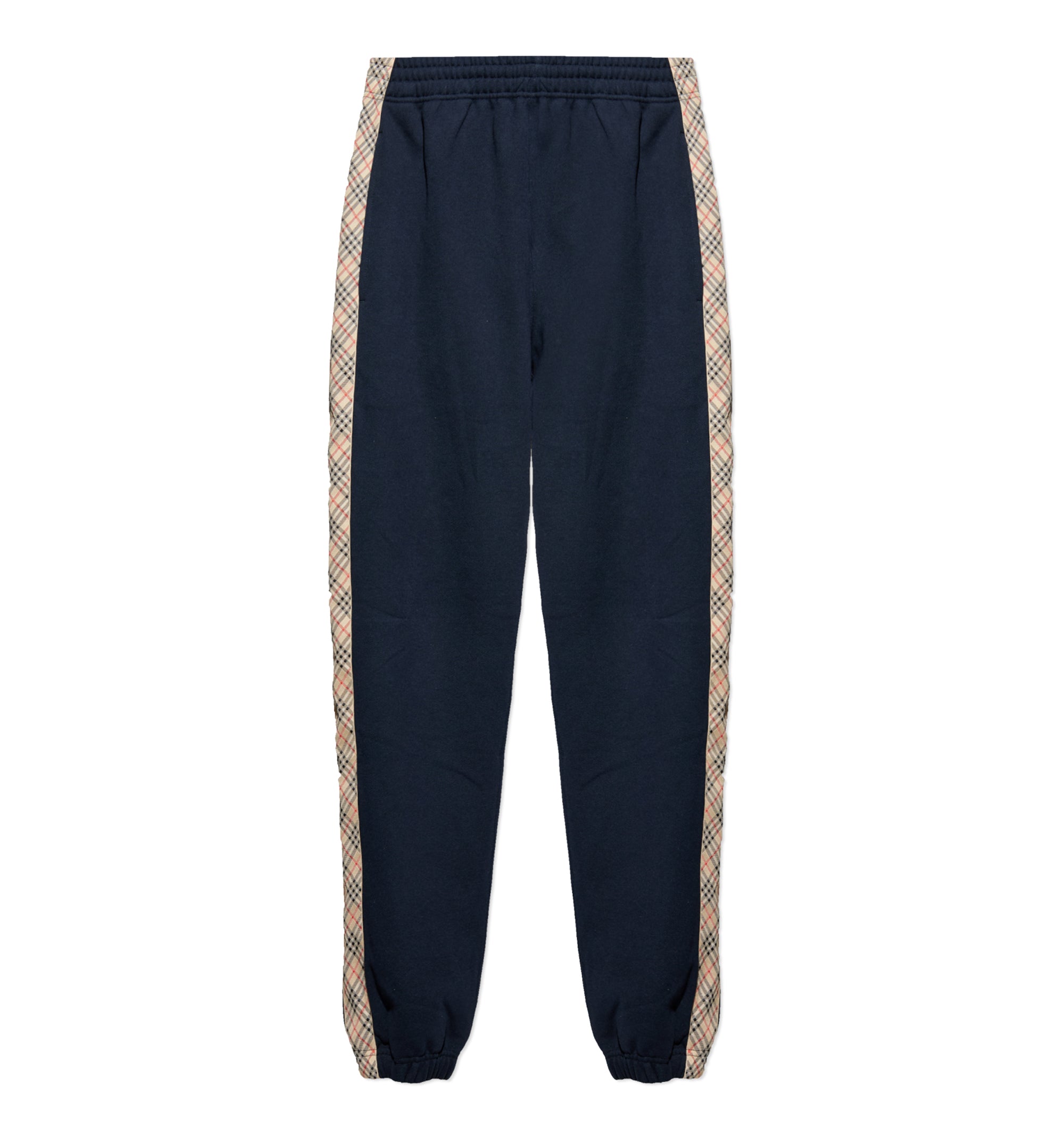 Check Tape Cotton Jogging Pants