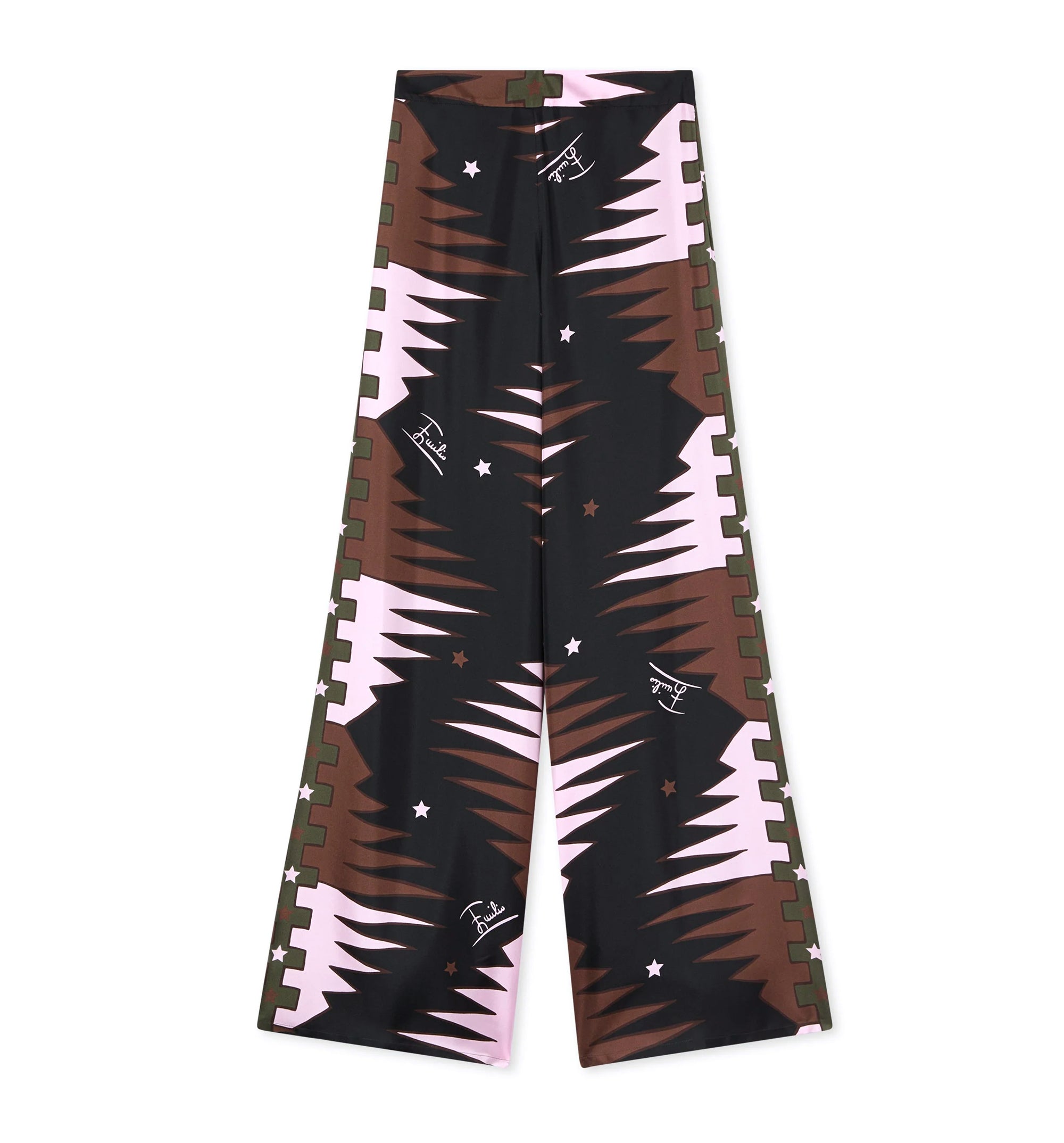 Valdimontone Print Silk Pants