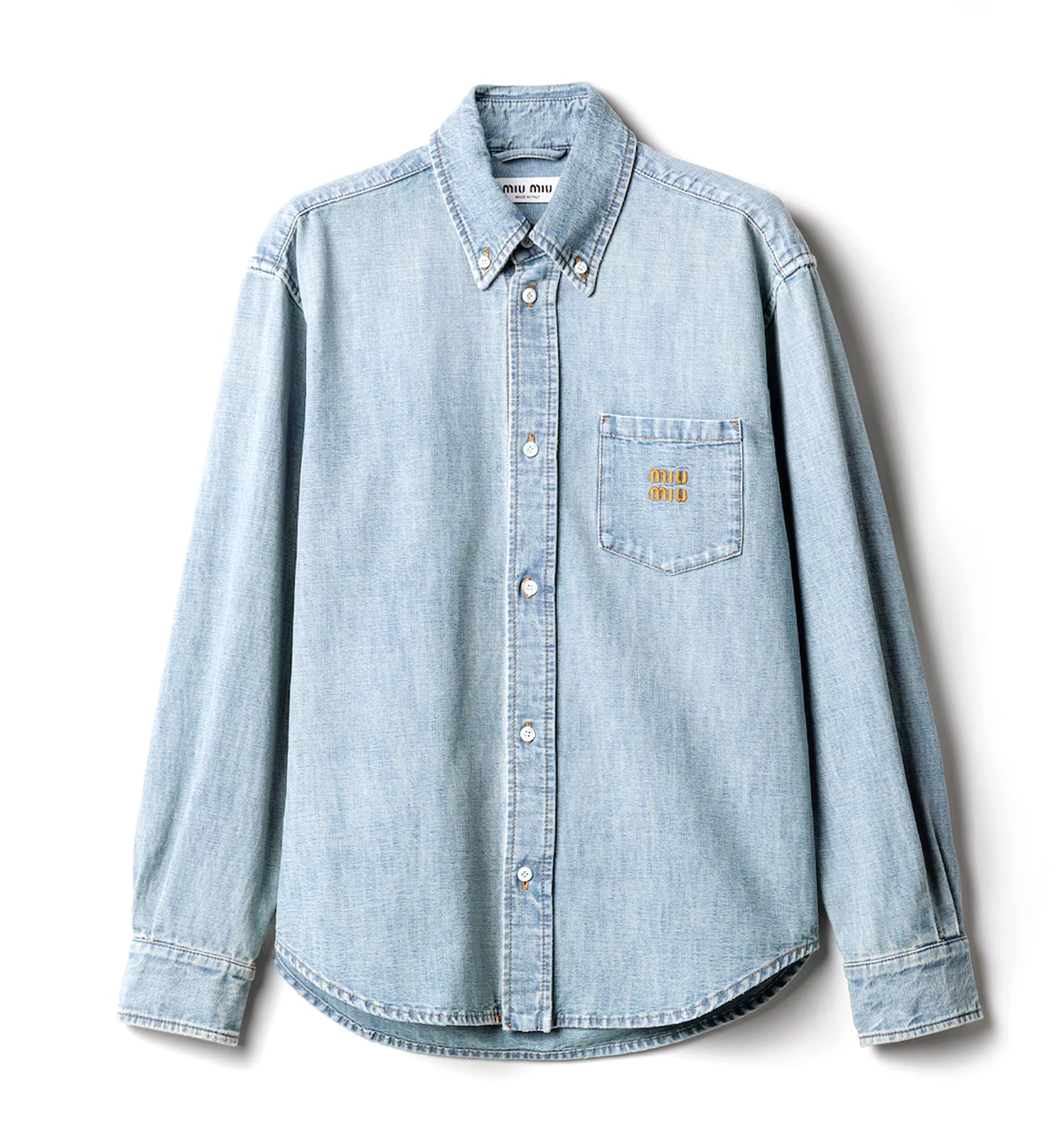 Denim shirt with logo