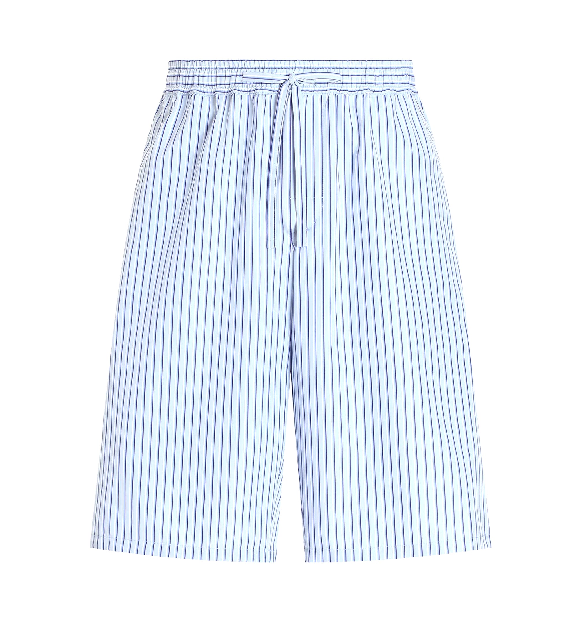Striped Poplin Bermuda Shorts