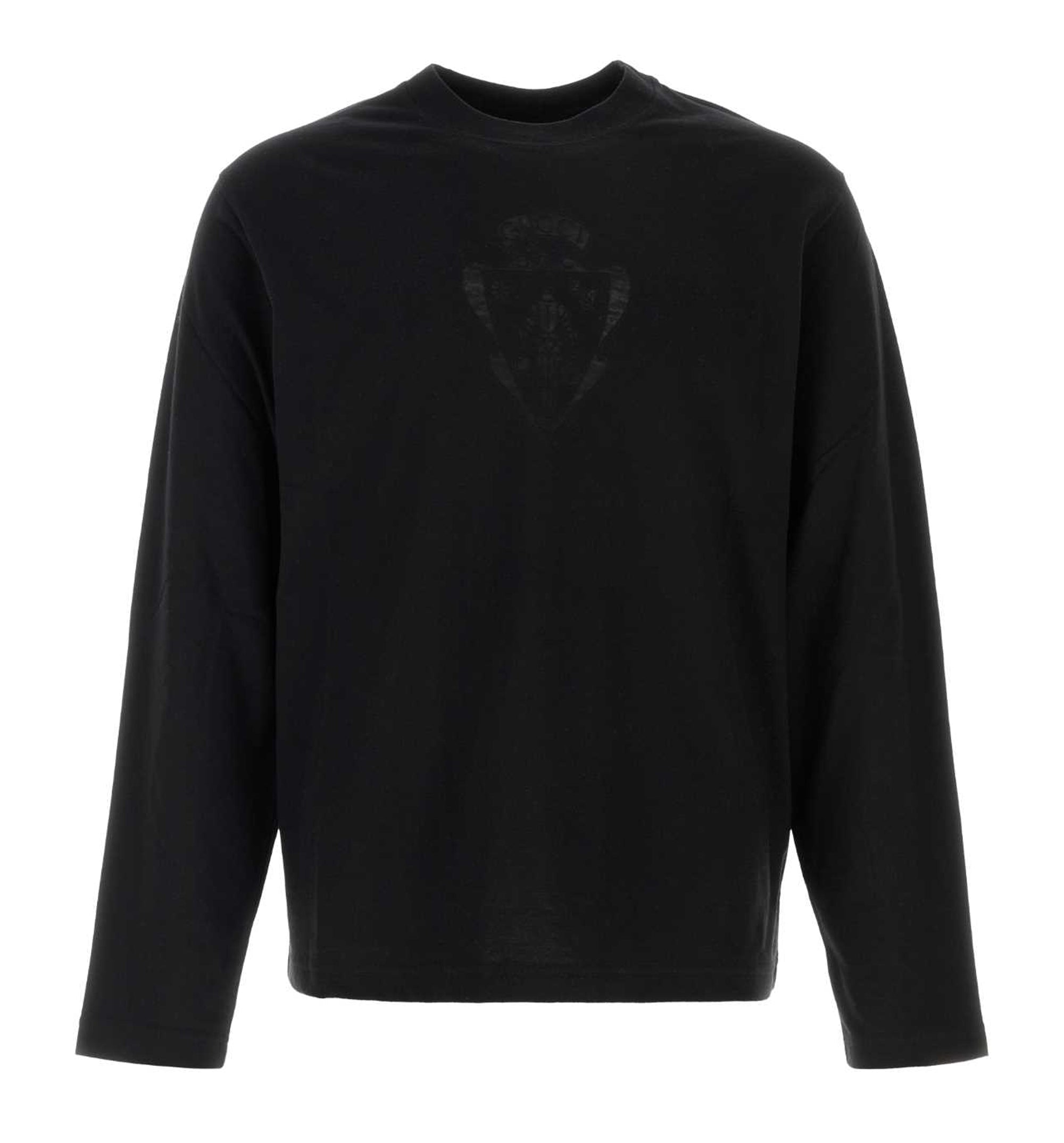 Cotton Sweatshirt with Devoré Detail