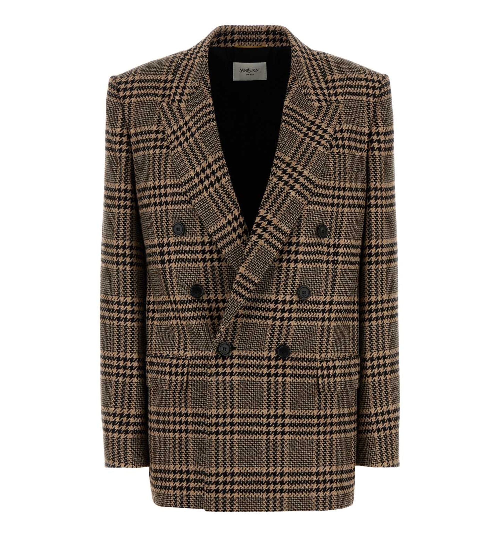 Jacket In Prince Of Wales Silk And Cashmere