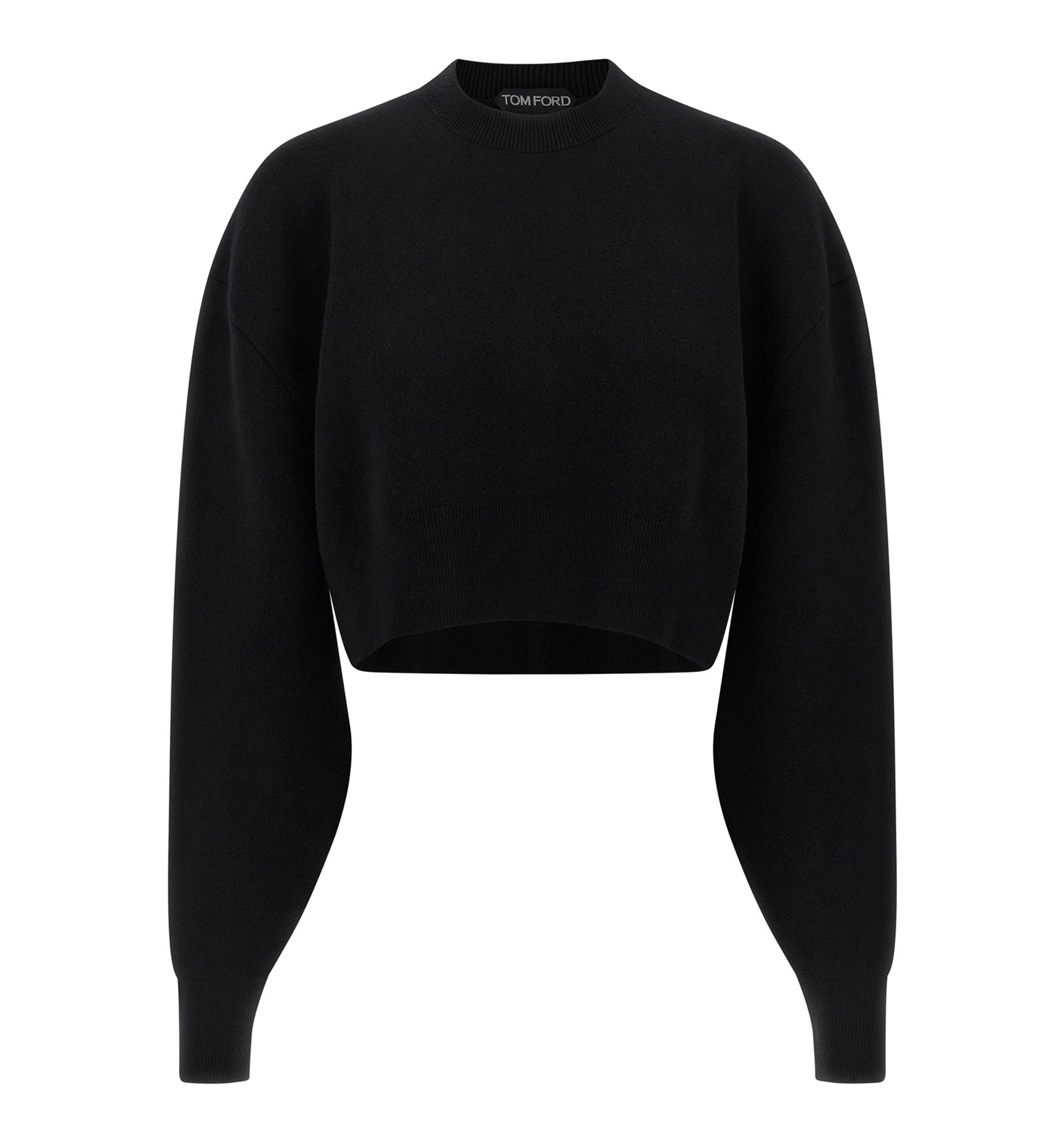 Cropped Wool-Cashmere Sweater