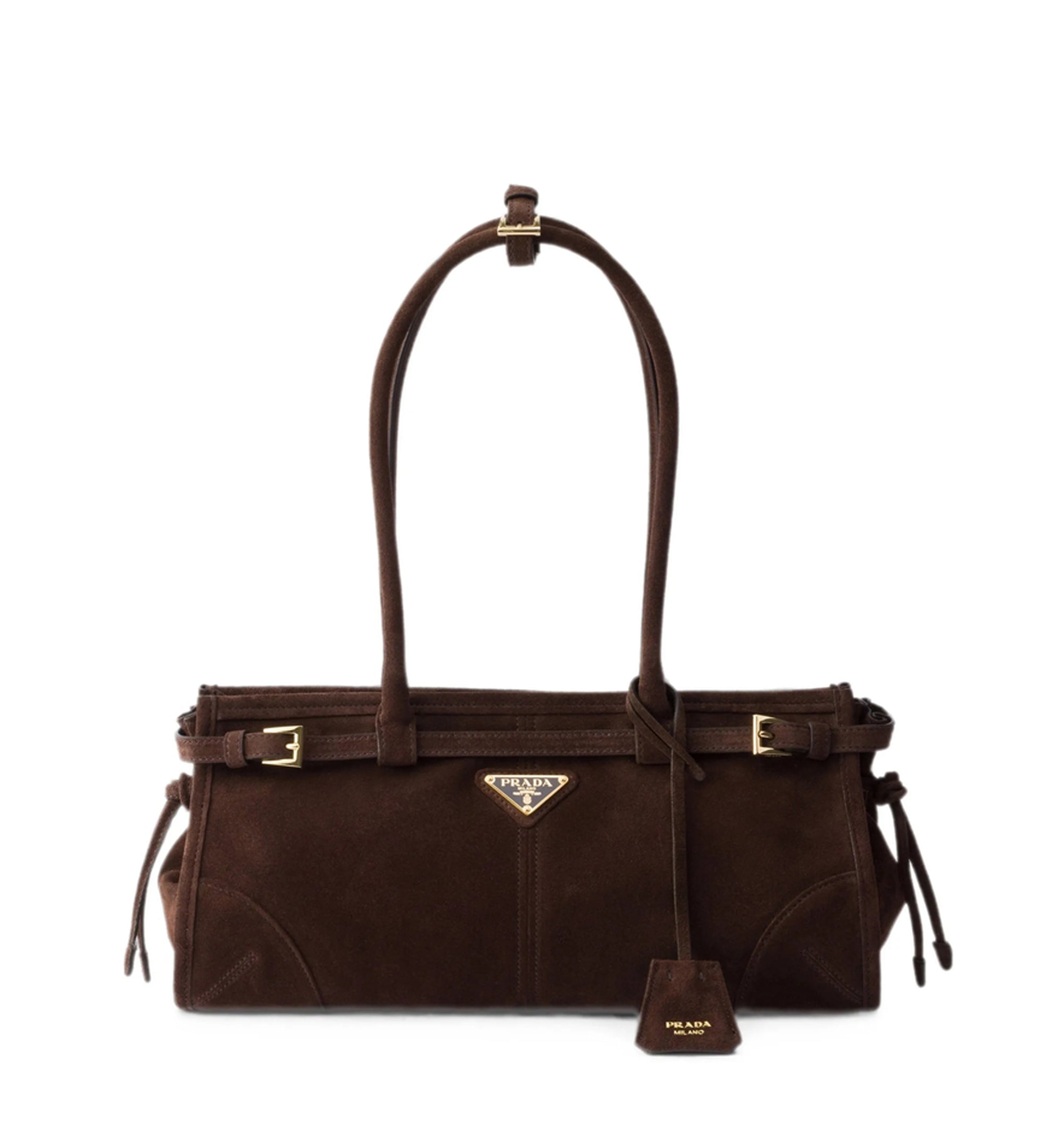 Prada Bonnie medium suede bag