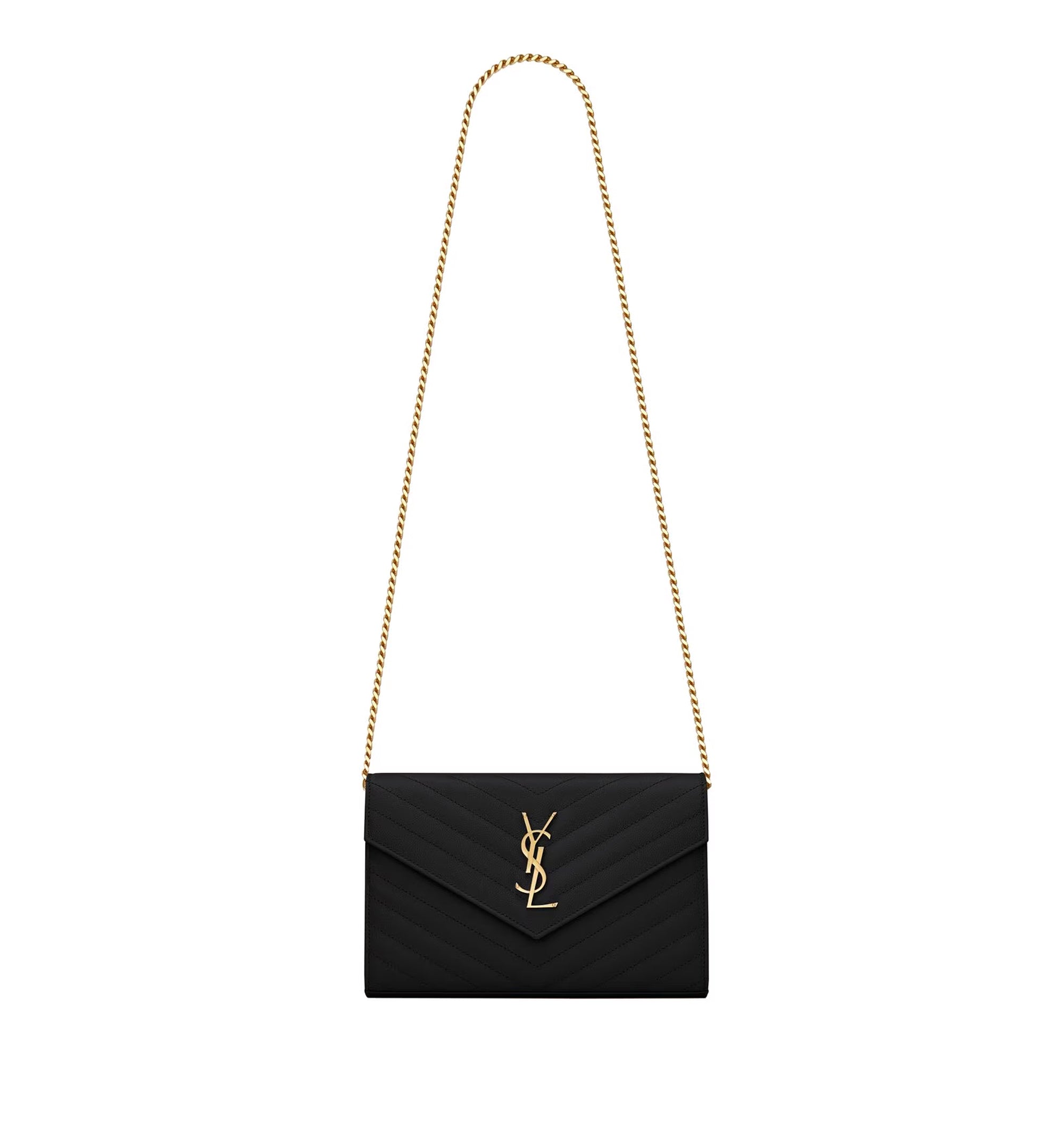Classic Cassandre Chain Wallet In Grain De Poudre Leather