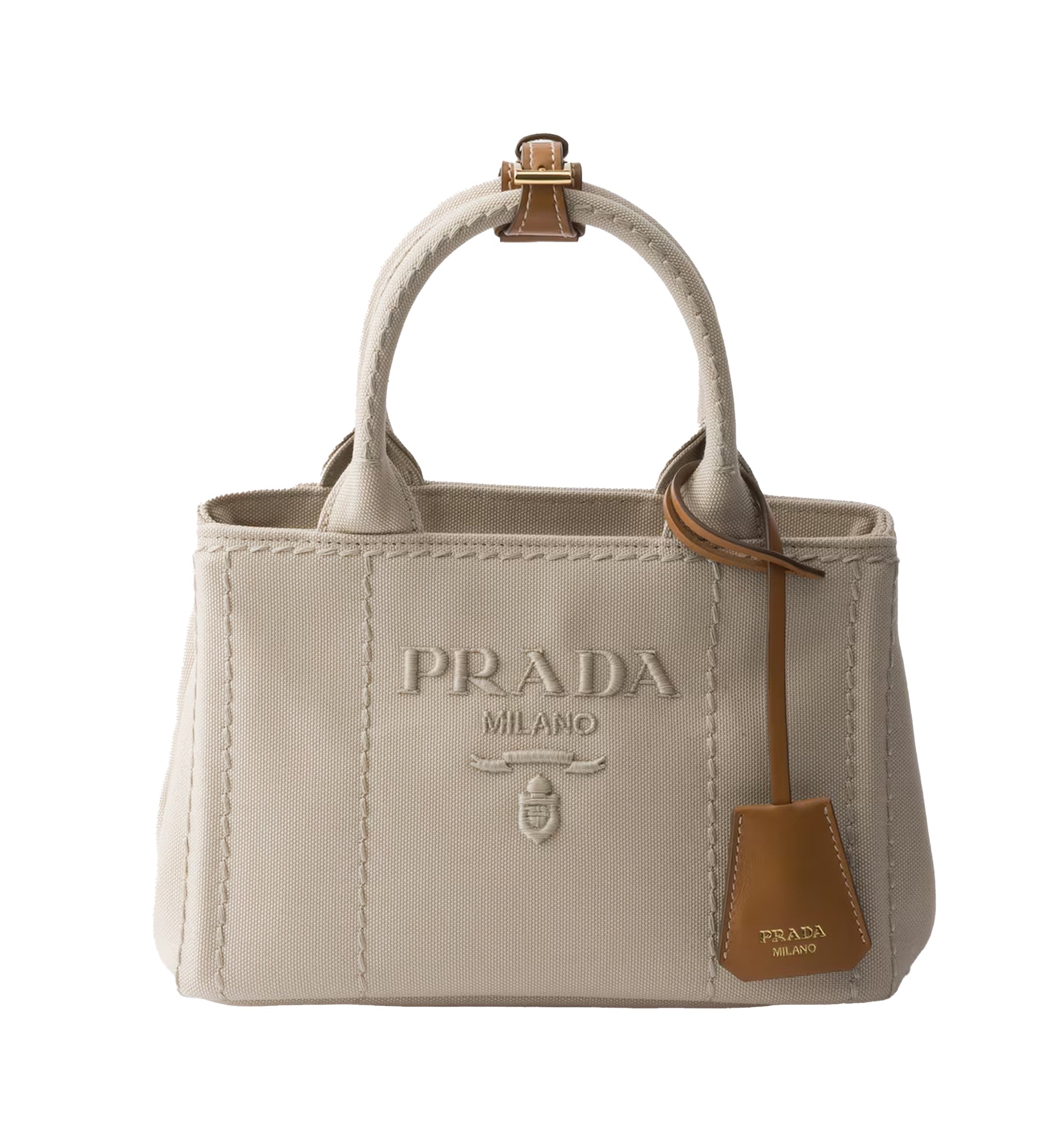 Mini Prada Jardinière Canvas Handbag