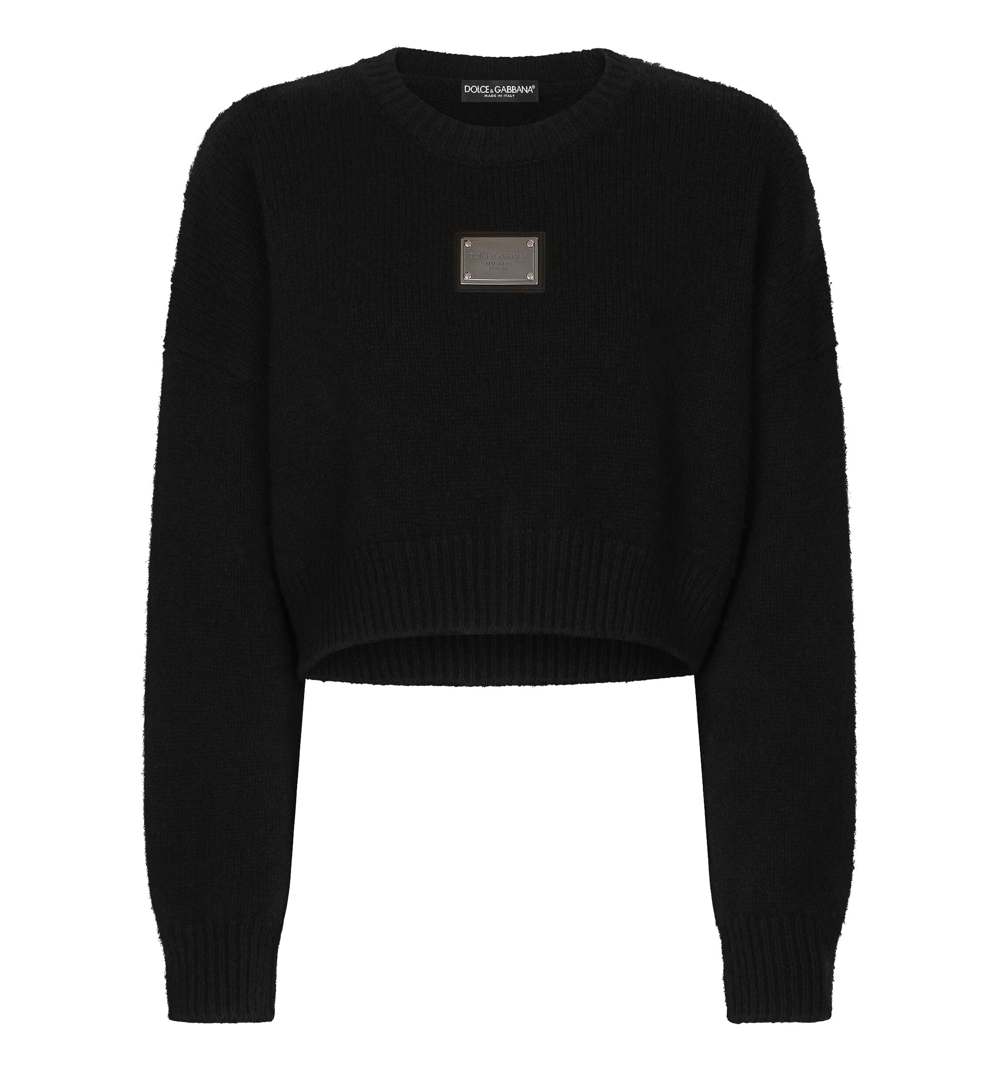 Wool And Cashmere Round-Neck Sweater With Logo Tag