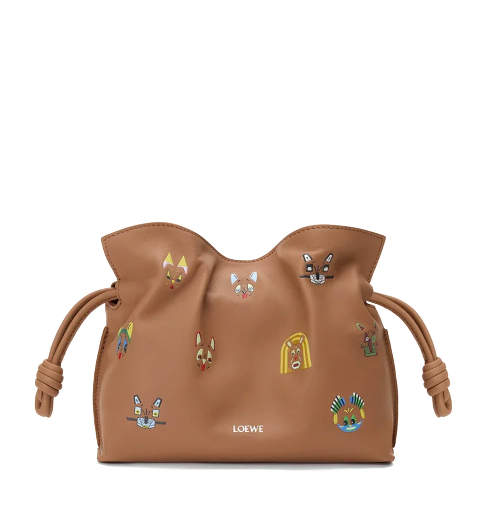 Cats Mini Flamenco Clutch in Nappa Calfskin