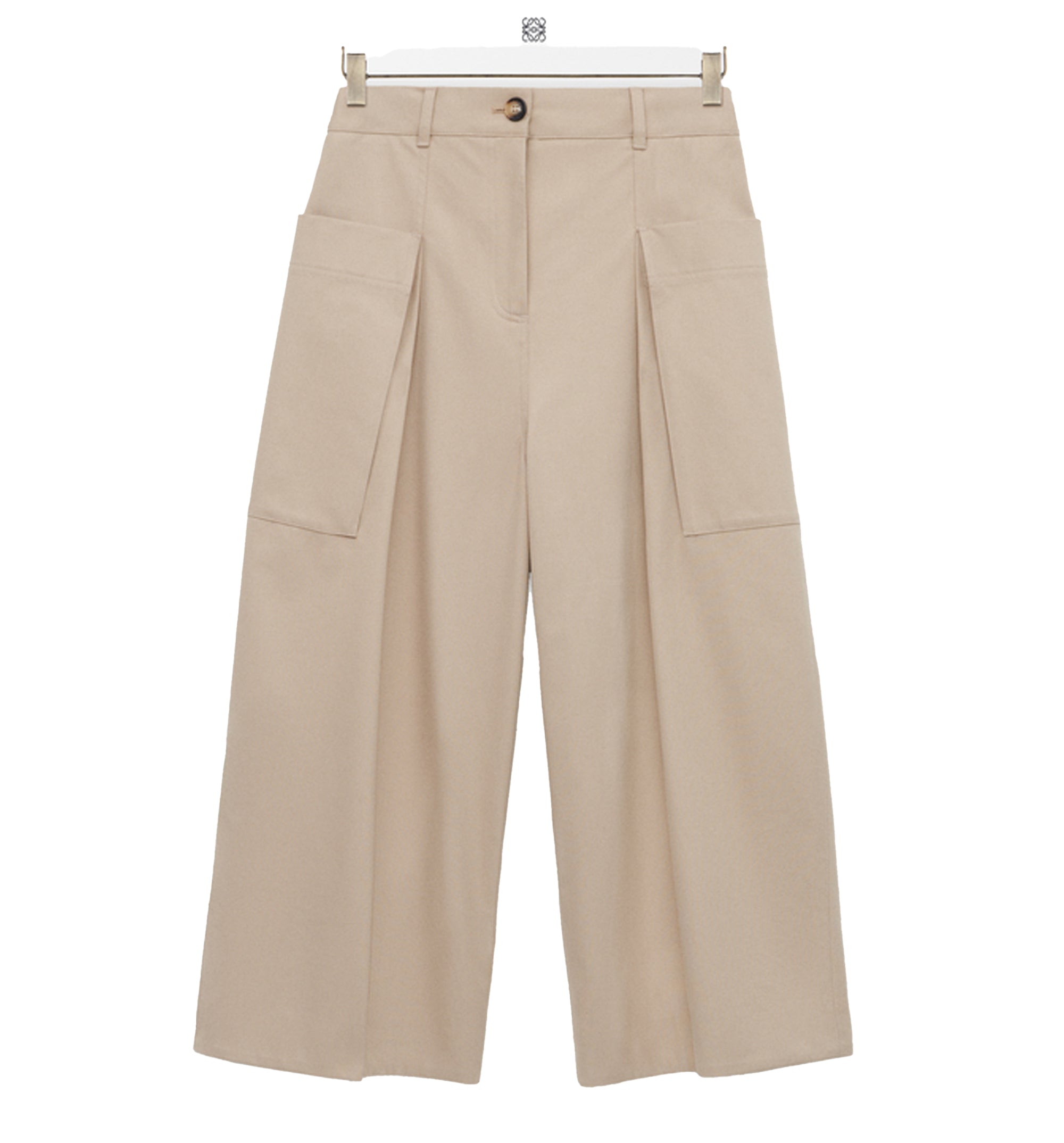 Cropped Trousers In Cotton And Silk