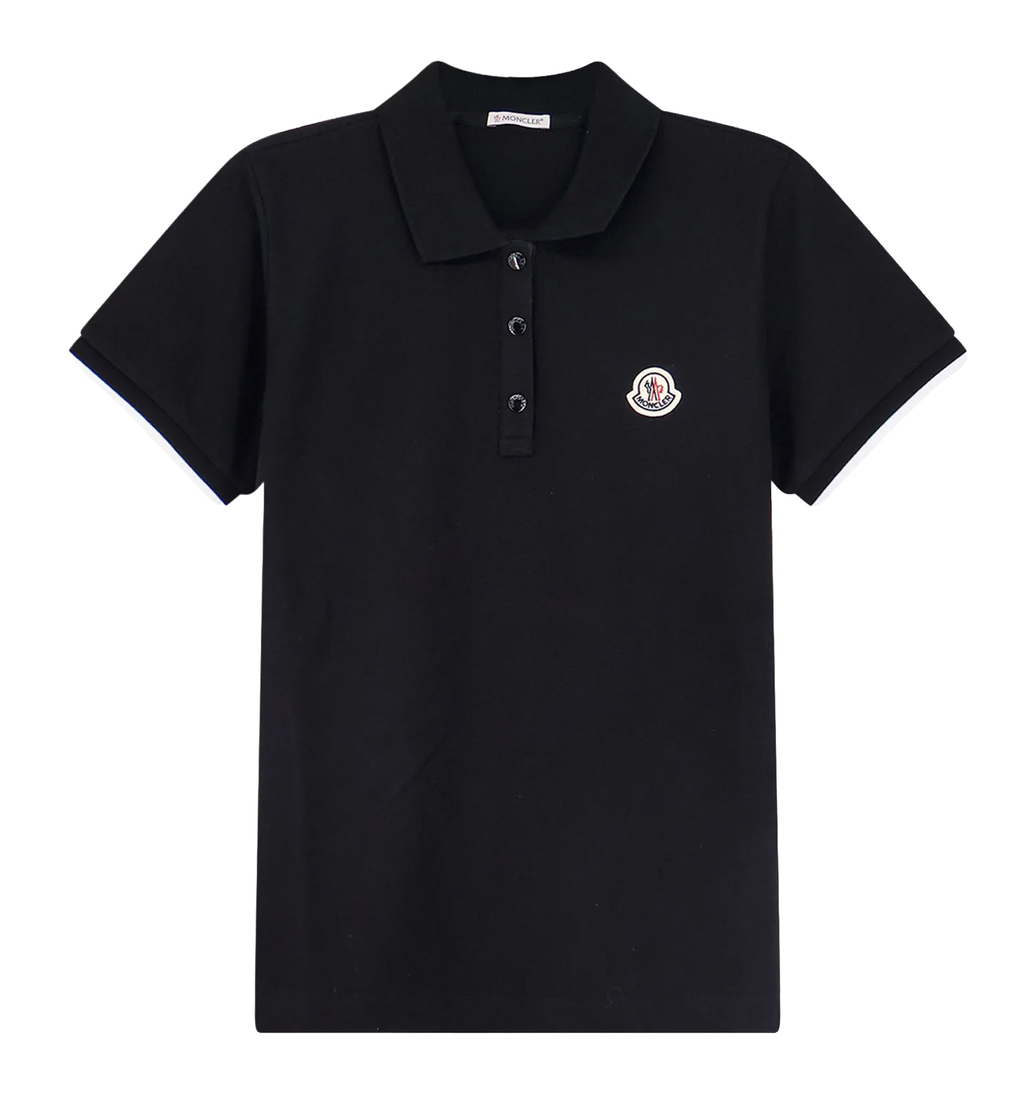 Cotton polo shirt with logo patch