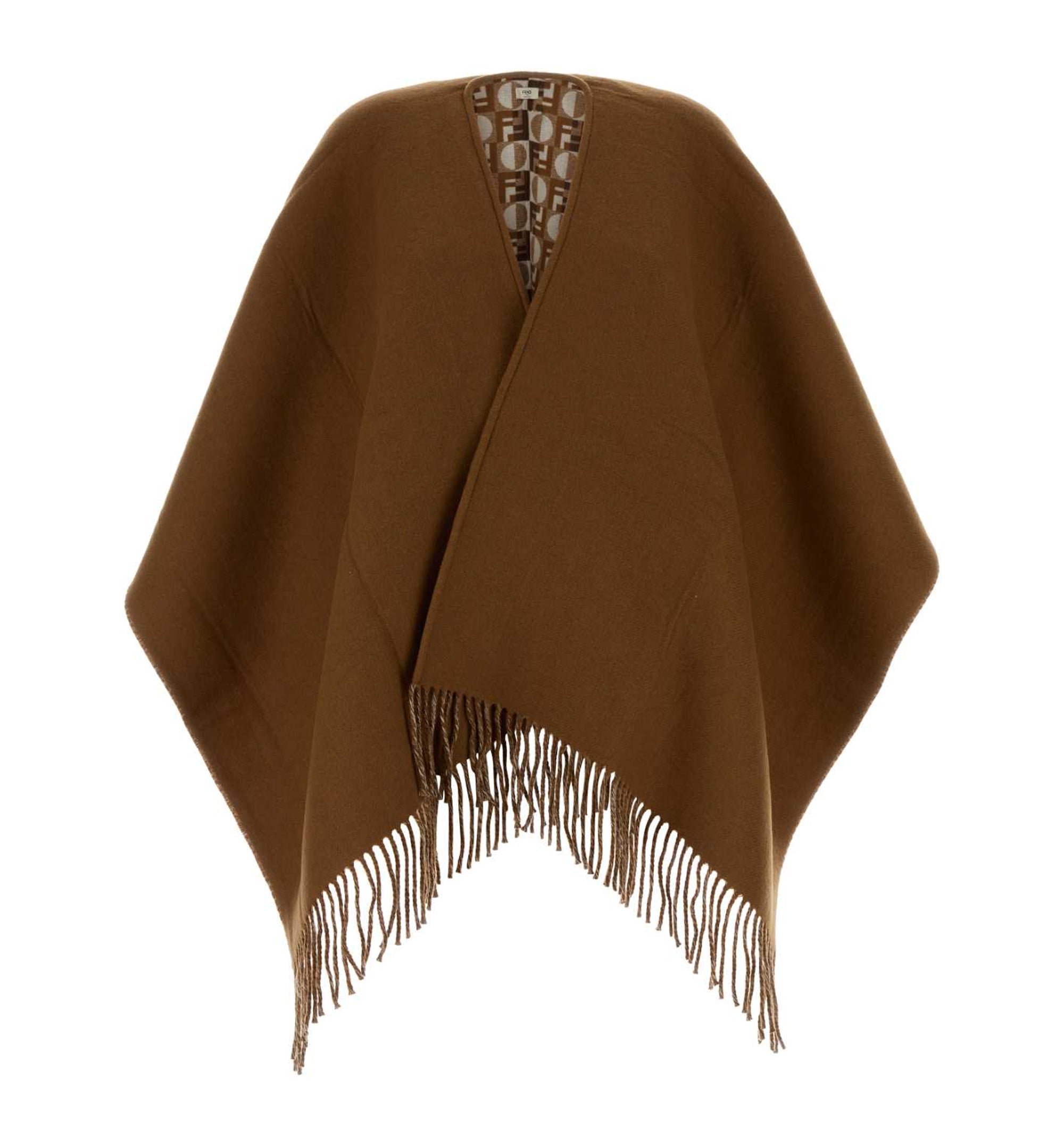 Wool-Cashmere Reversible Cape