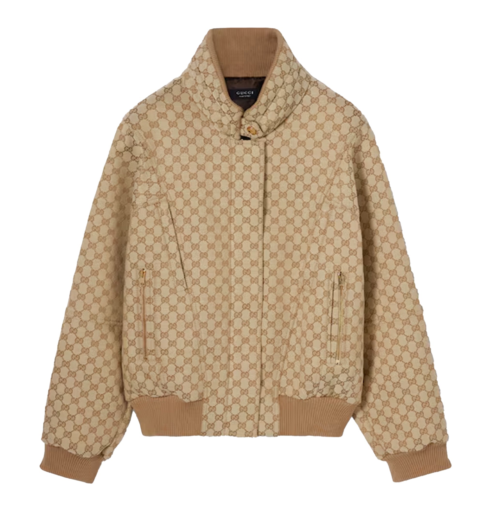 GG Cotton Canvas Fabric Zip Jacket