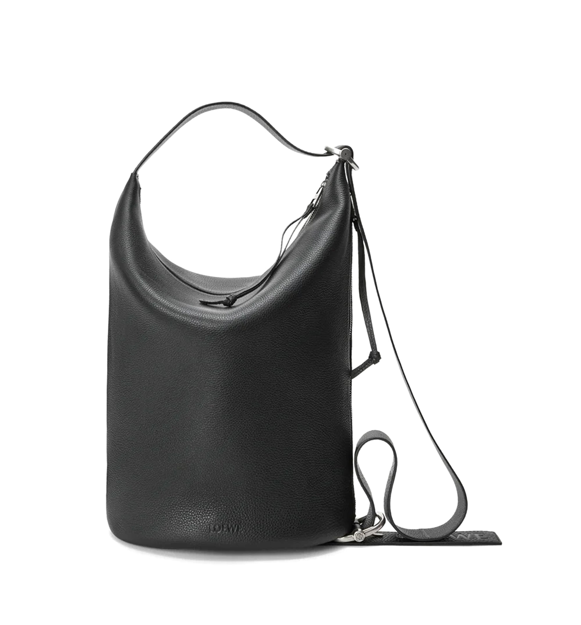 Loop bucket in supple grained calfskin
