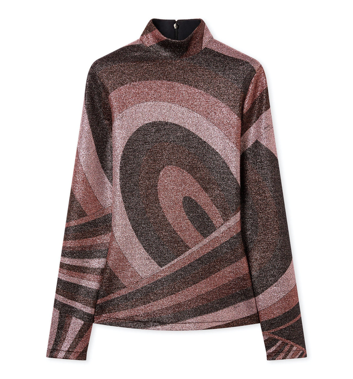 Iride Print High-Neck Lurex Top