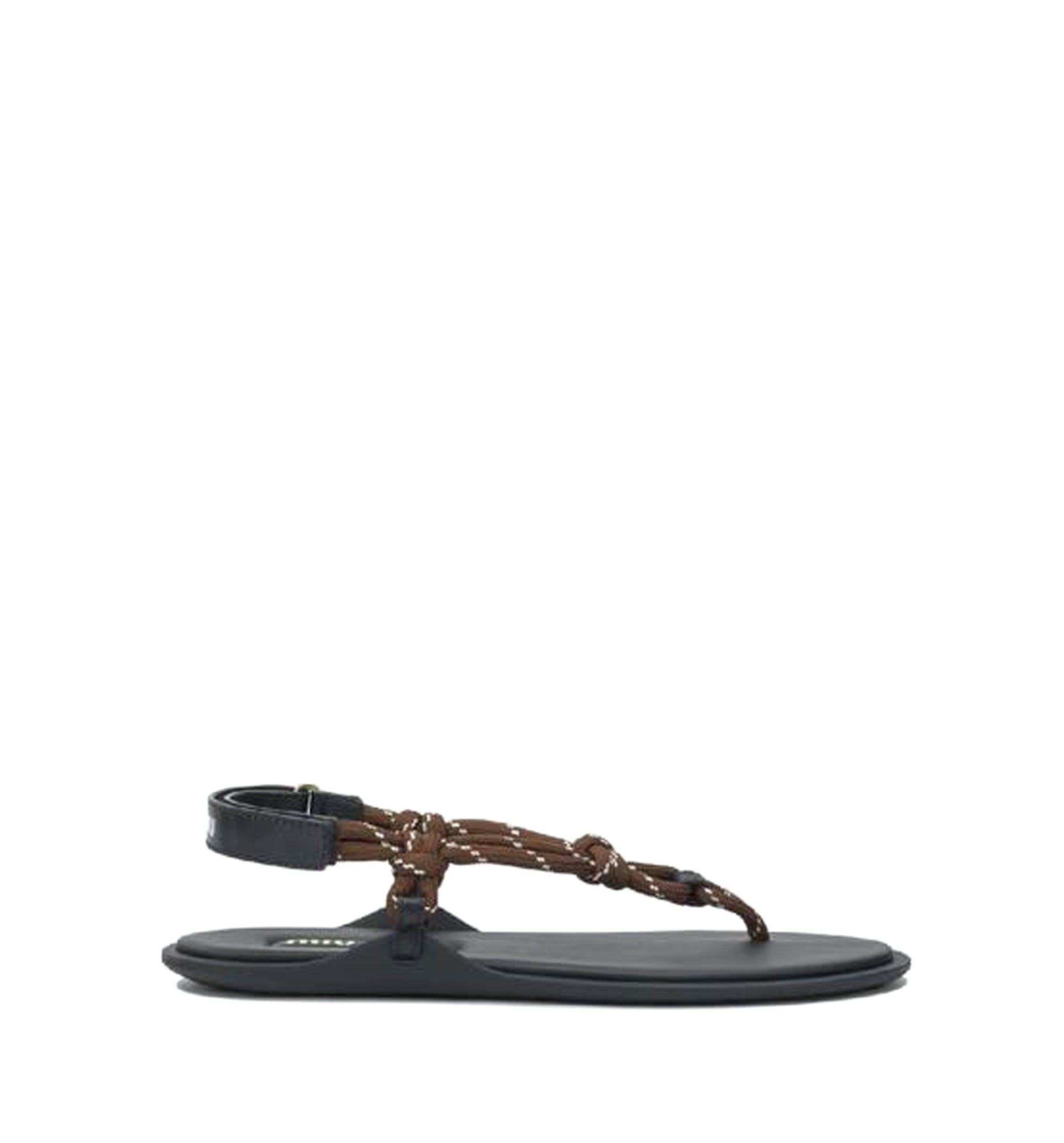 Riviere Cord And Leather Sandals