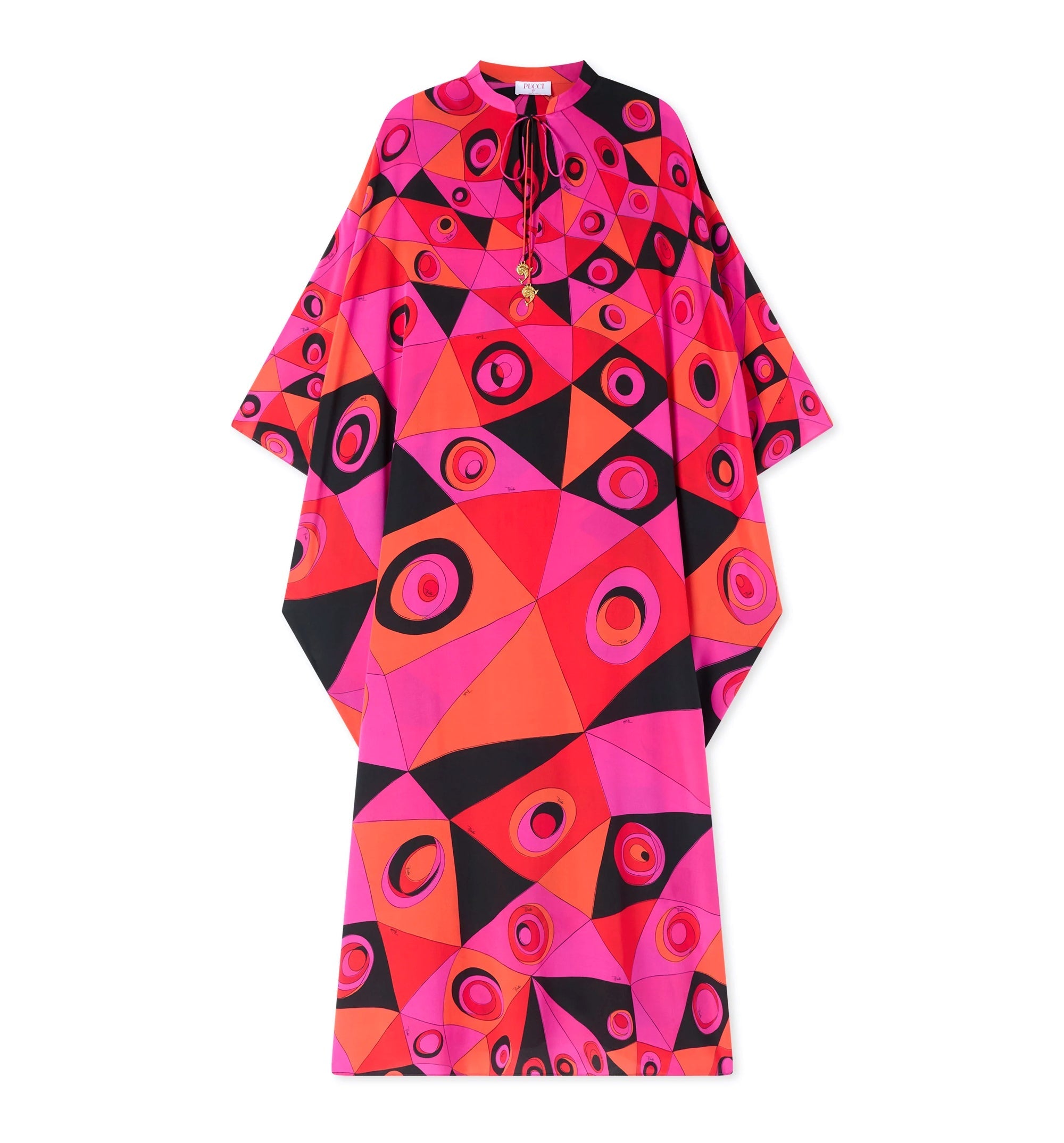 Occhi Print Silk Kaftan