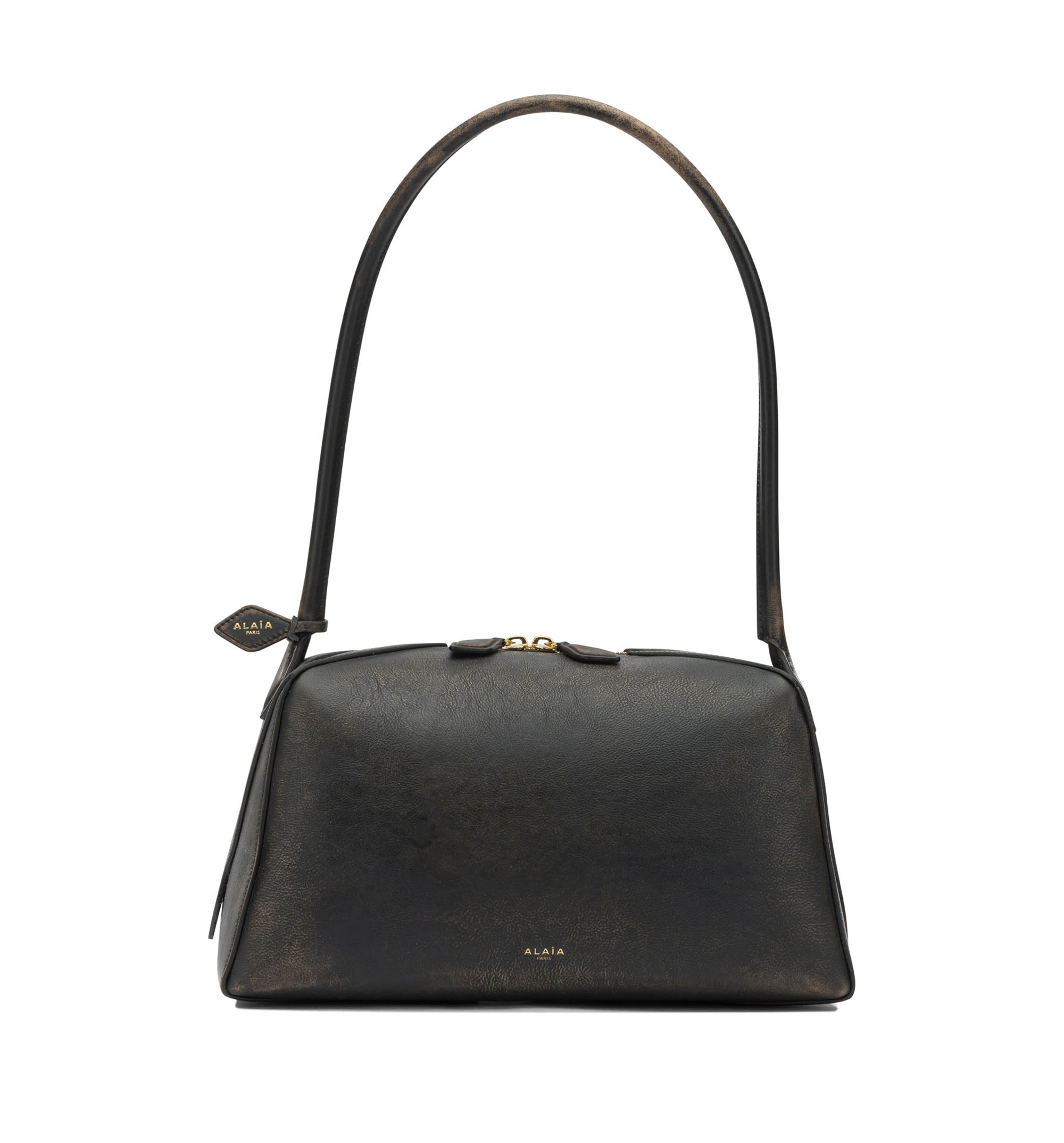 Le Bouledogue Bag In Aged Leather