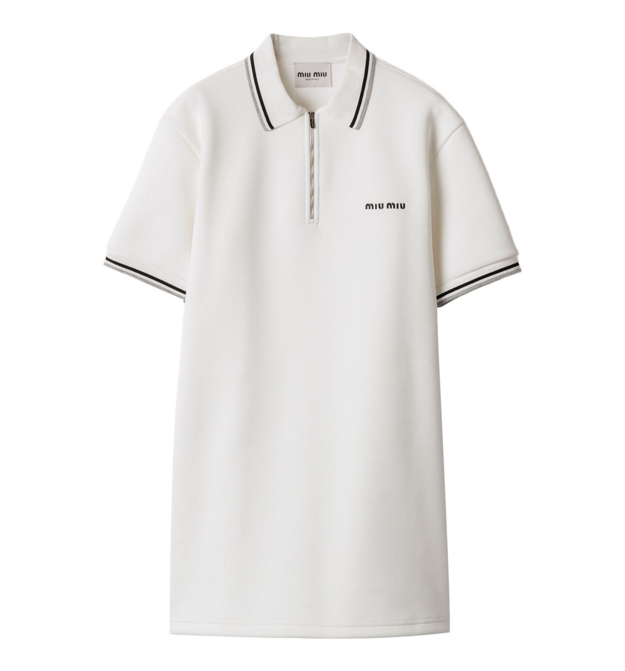 Bonded Piqué And Technical Jersey Dress