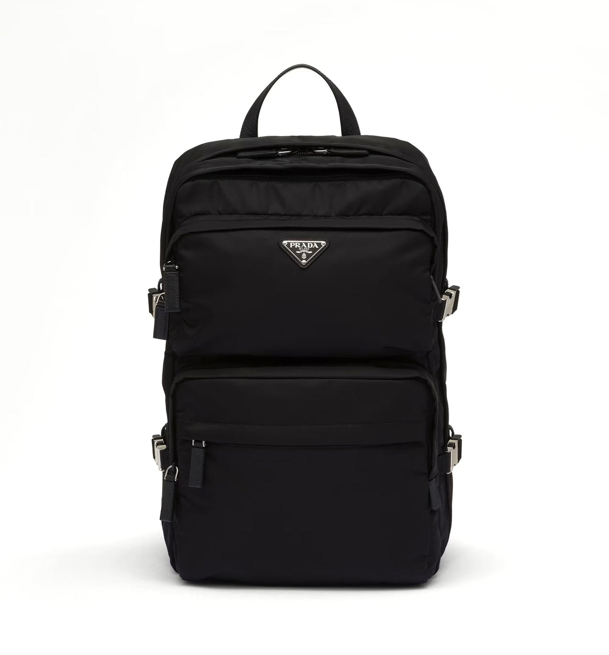 Re-Nylon and Saffiano leather backpack