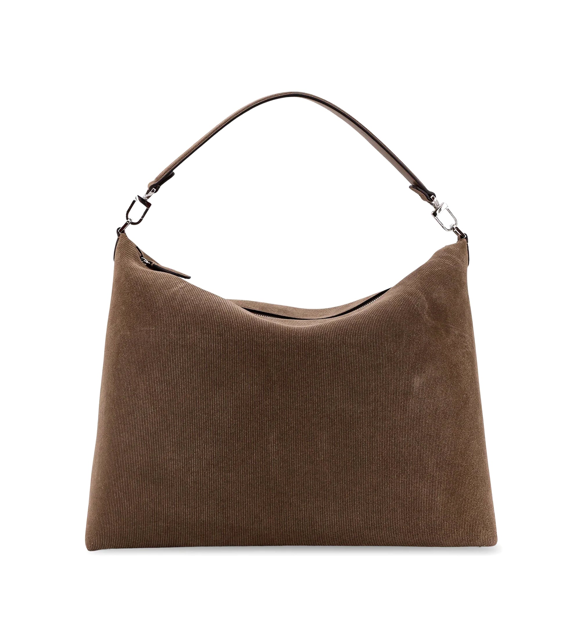 Medium Bevel Cord-Suede Bag