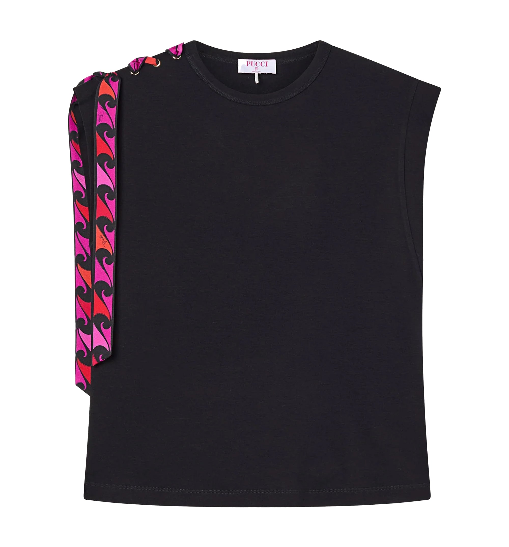 T-Shirt With Foulard Detail