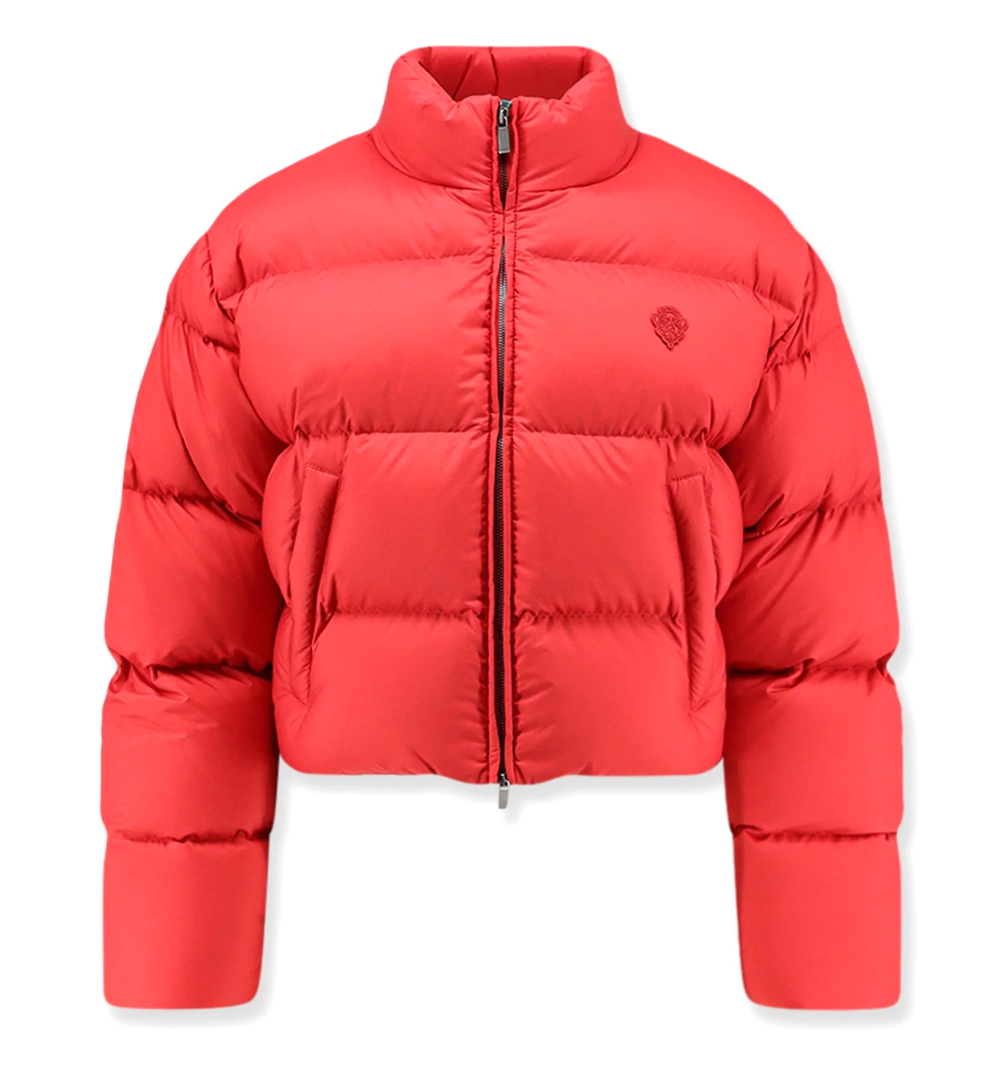 Crop Fit down jacket with iconic crest