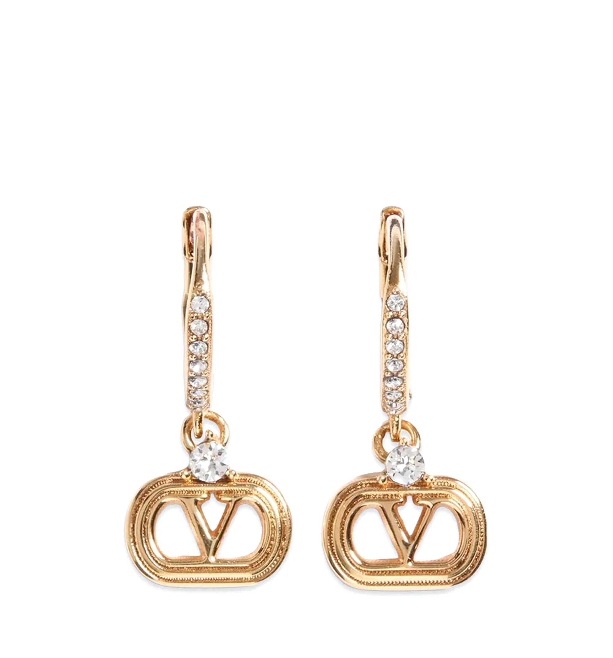 Ovalette Metal And Swarovski® Crystal Earrings