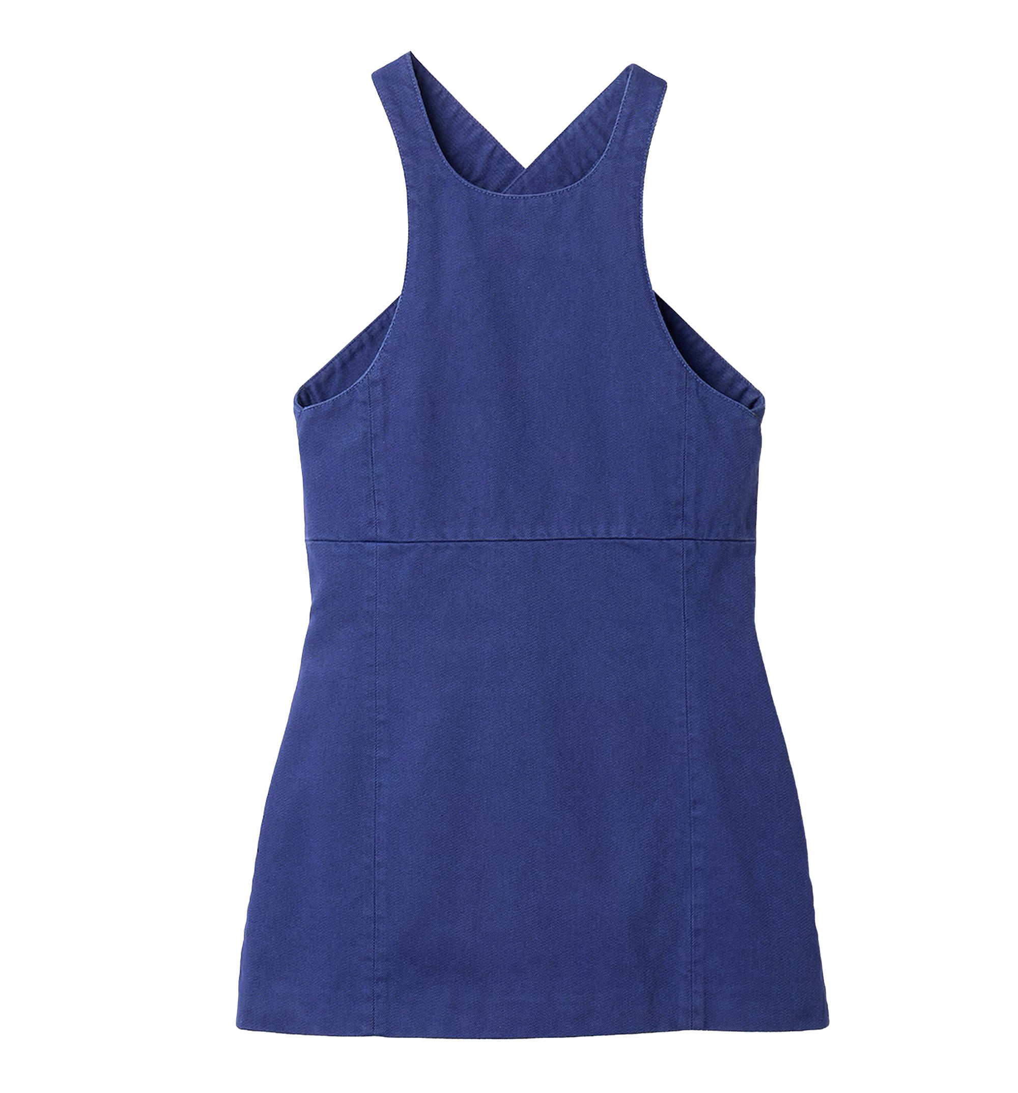 Garment-dyed gabardine mini-dress