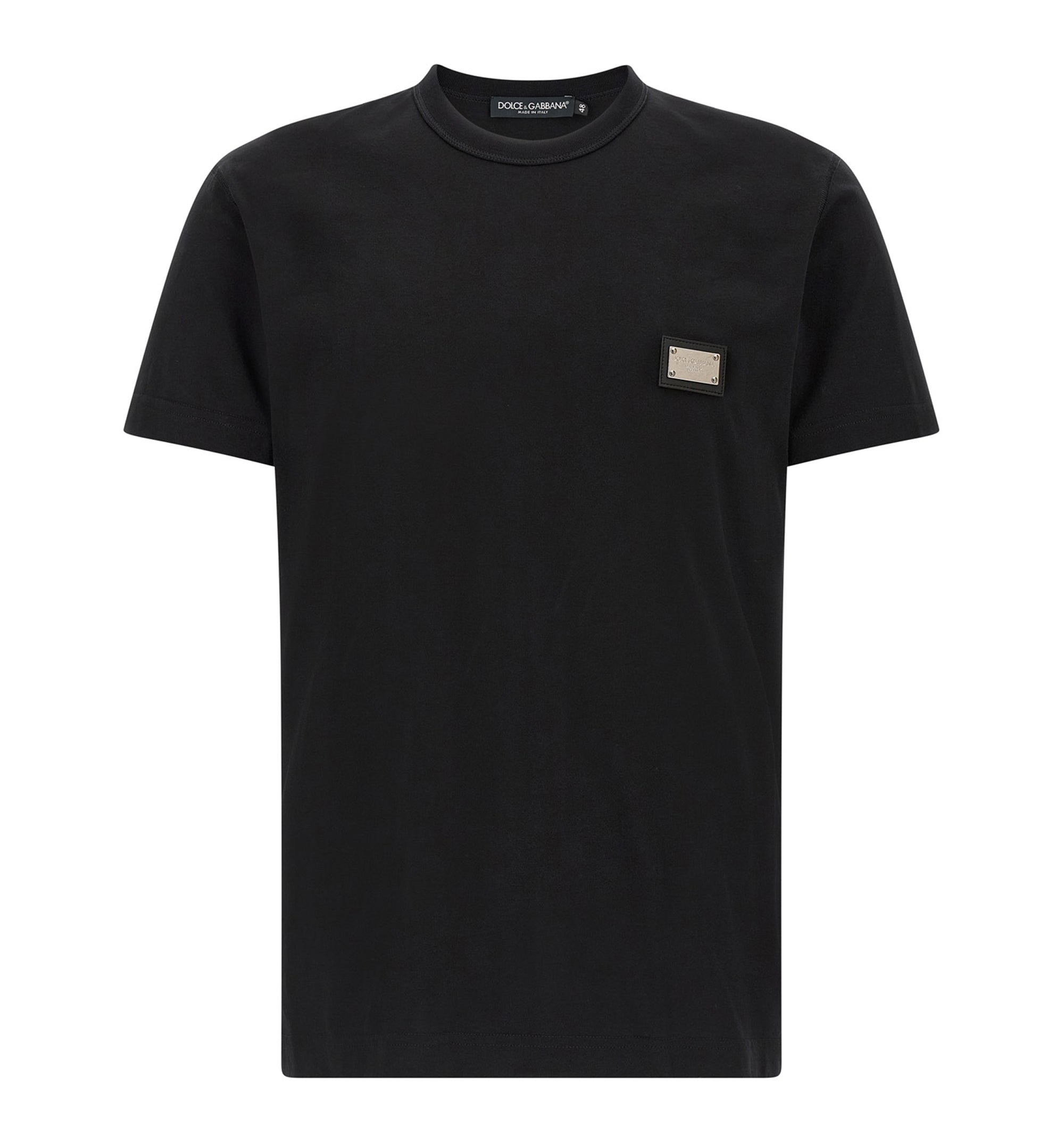 Cotton T-Shirt With Branded Tag