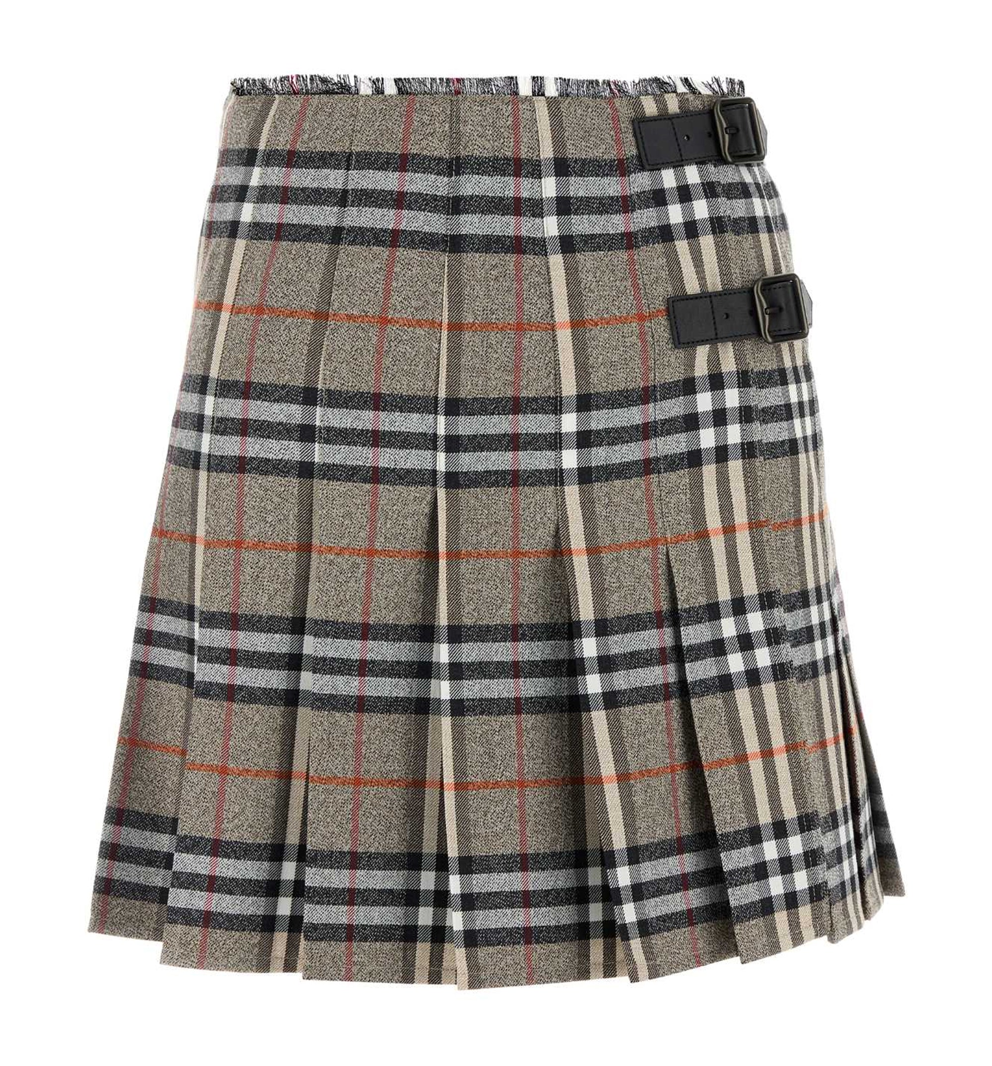 Embroidered Wool Skirt