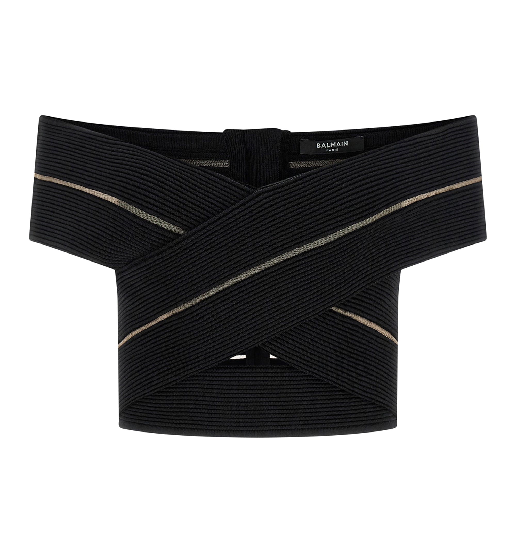 Off-the-shoulder crop top