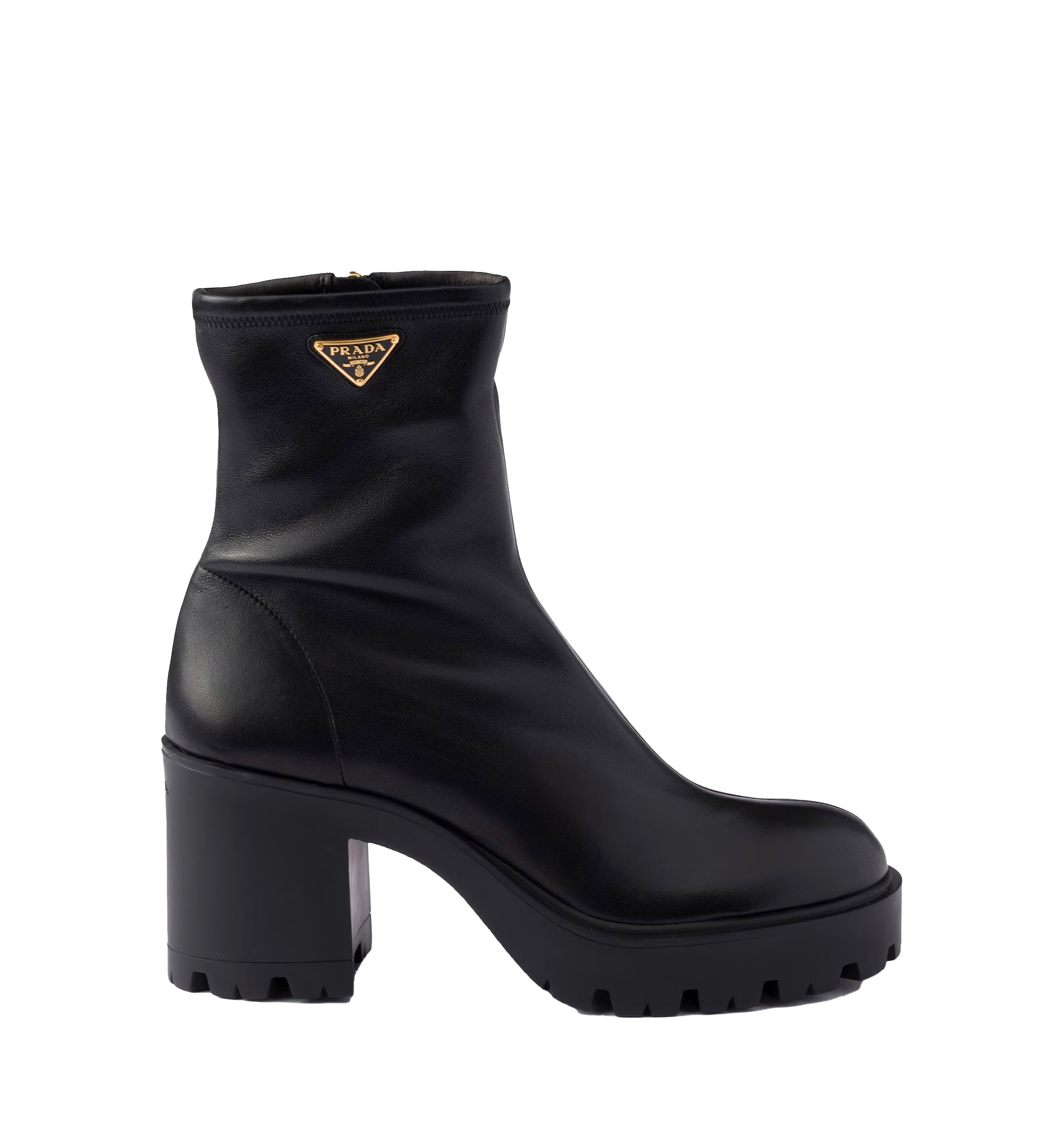 Stretch nappa leather booties