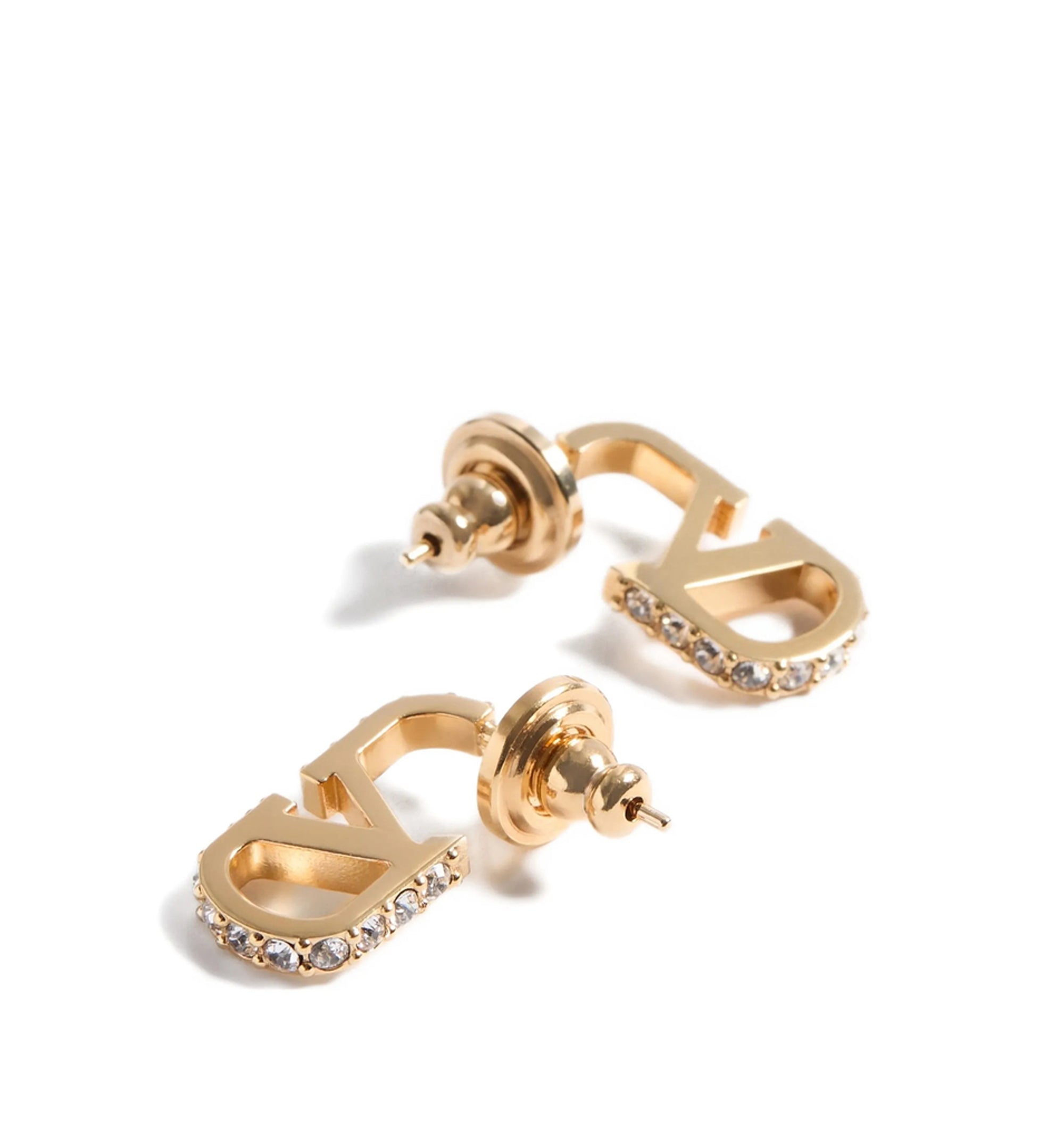 Vlogo Signature Metal And Swarovski® Crystal Earrings