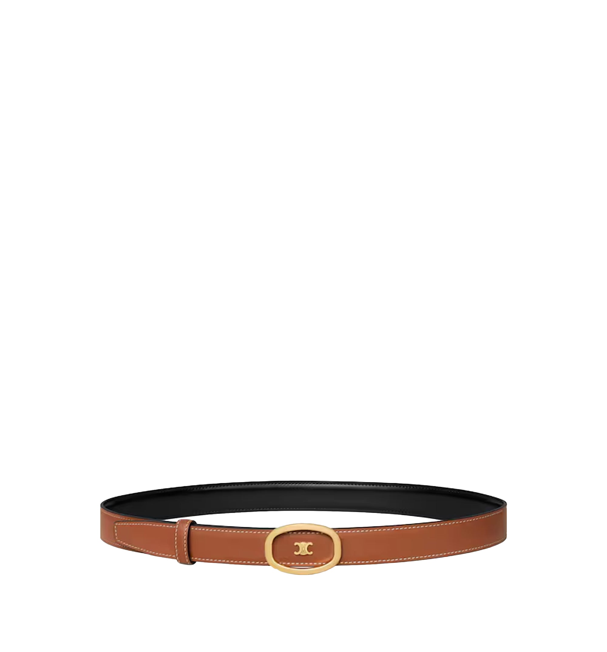 Medium 25MM Reversible Celine Alix Belt in Taurillon and Natural Calfskin