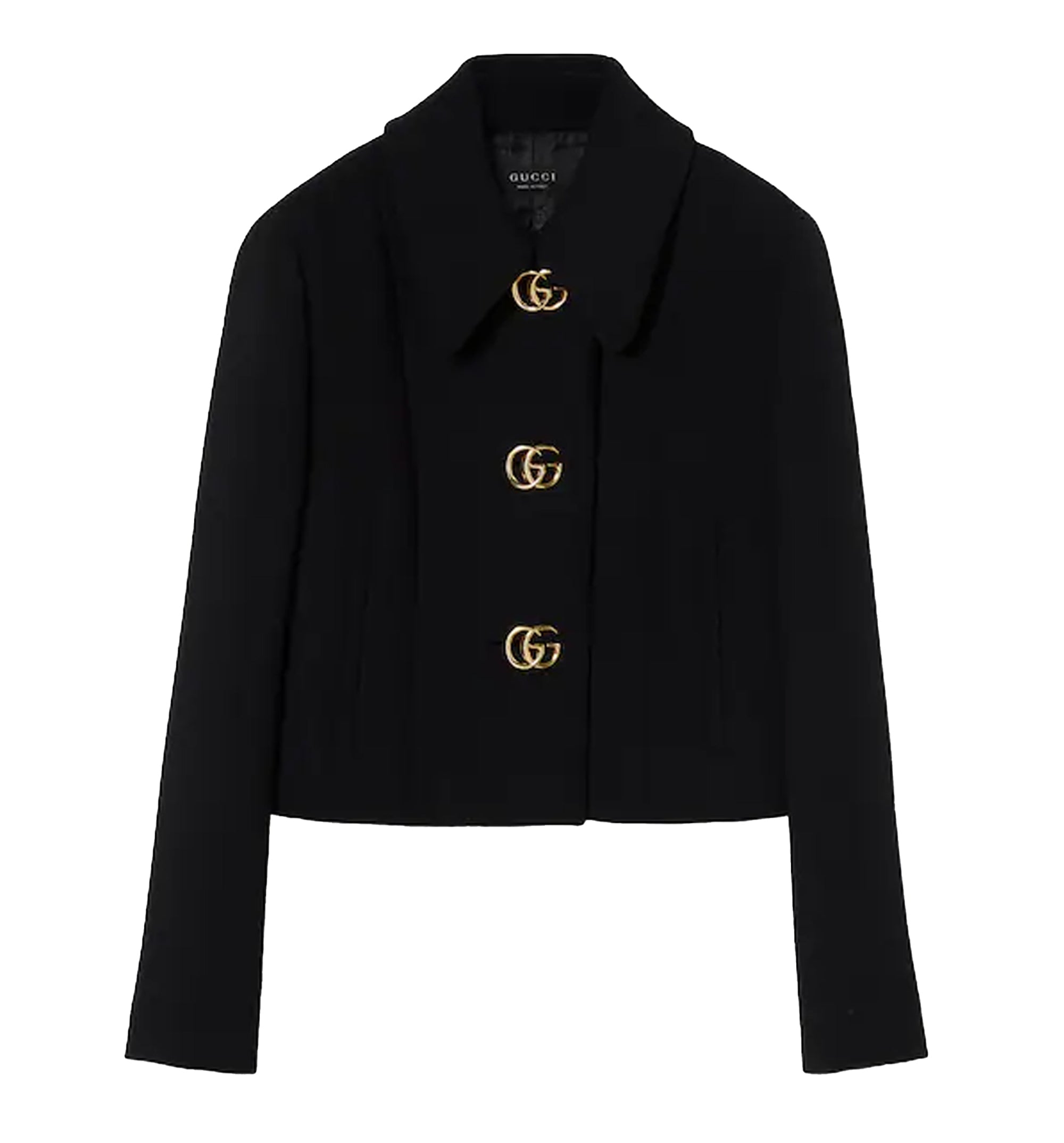 Crêpe Wool Jacket With Double G Button