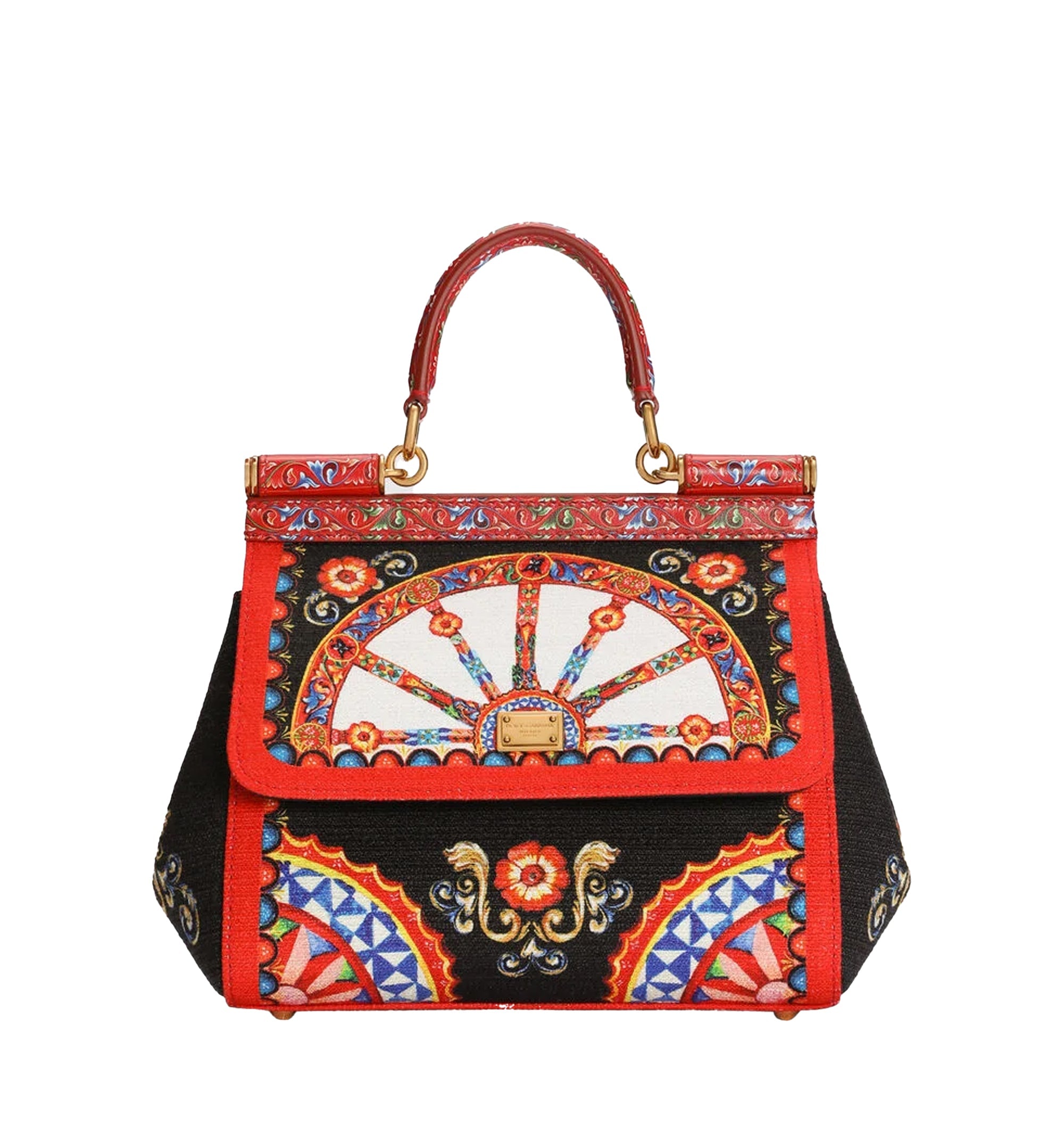 Small Carretto-Print Sicily Handbag
