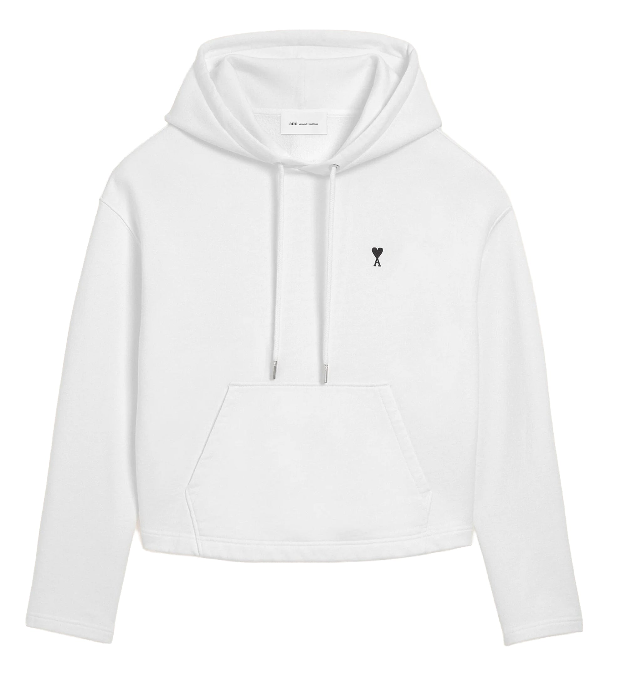 Cotton Ami De Coeur Cropped Hoodie